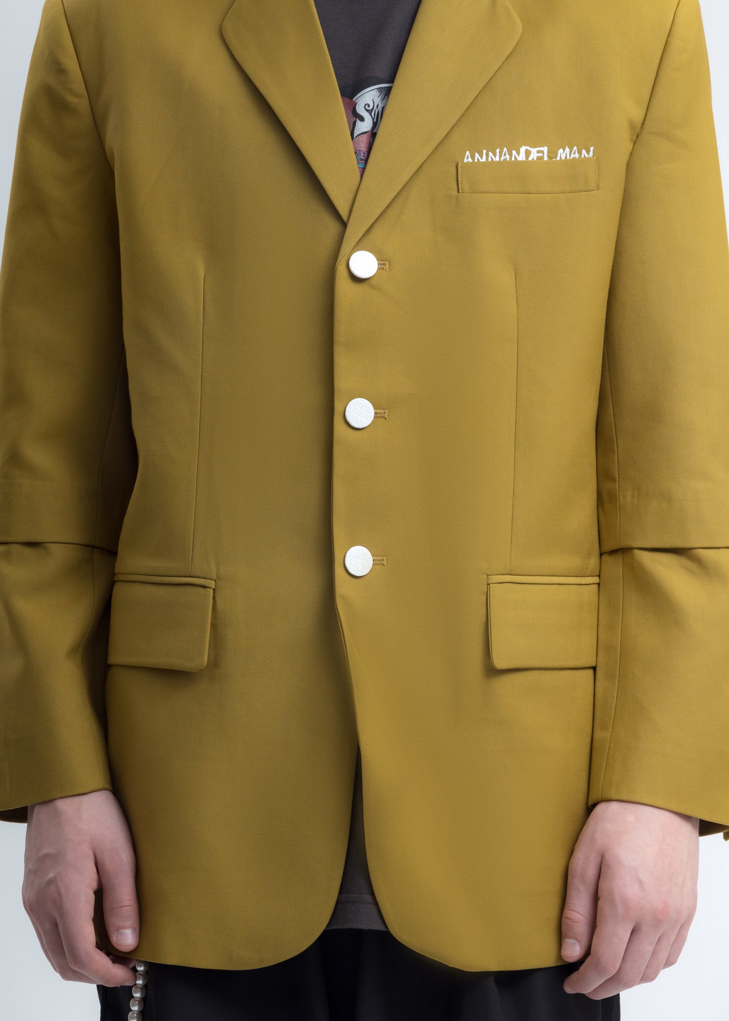 Olive Oversized Blazer Jacket - Image 3