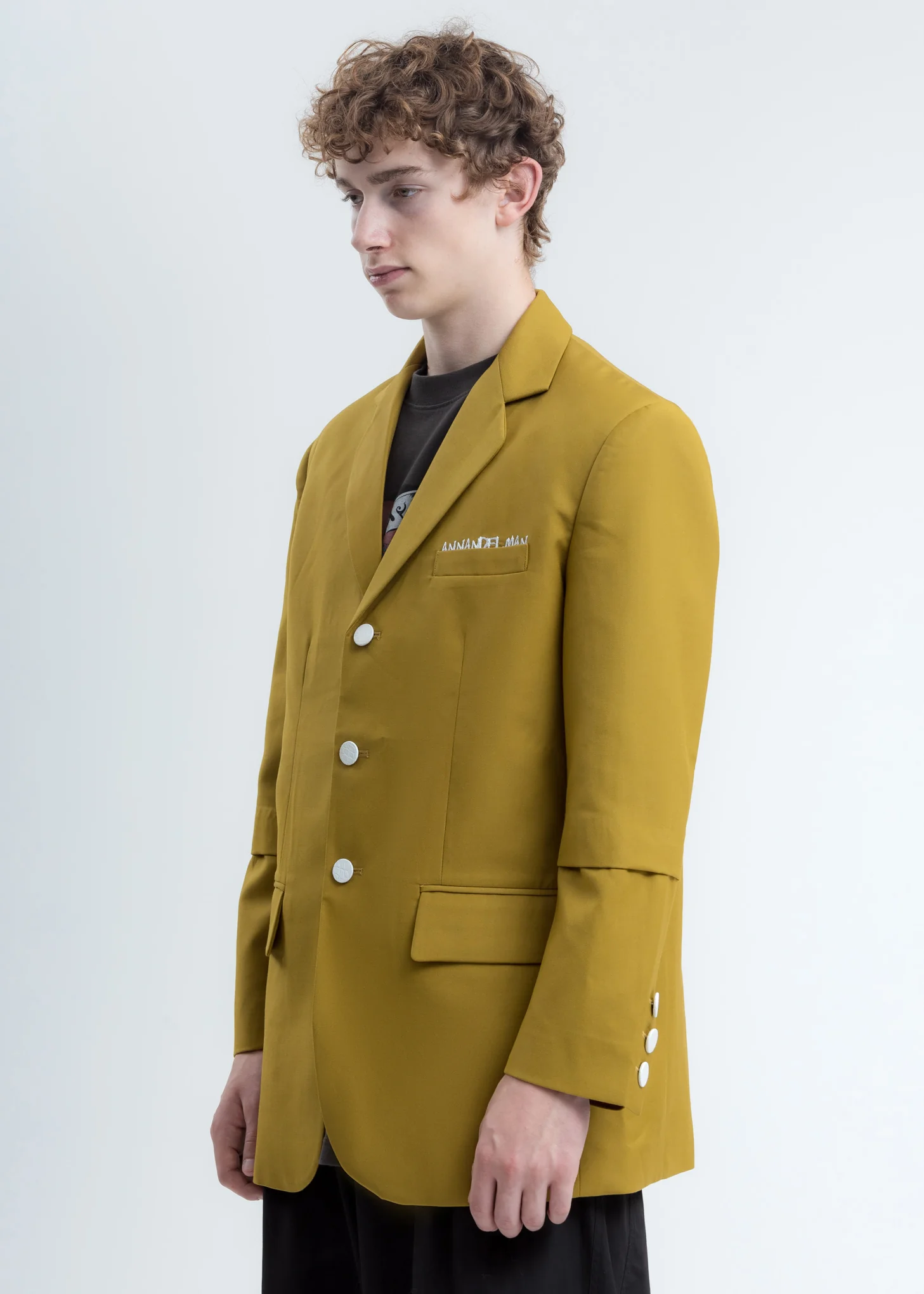 Olive Oversized Blazer Jacket - Image 4