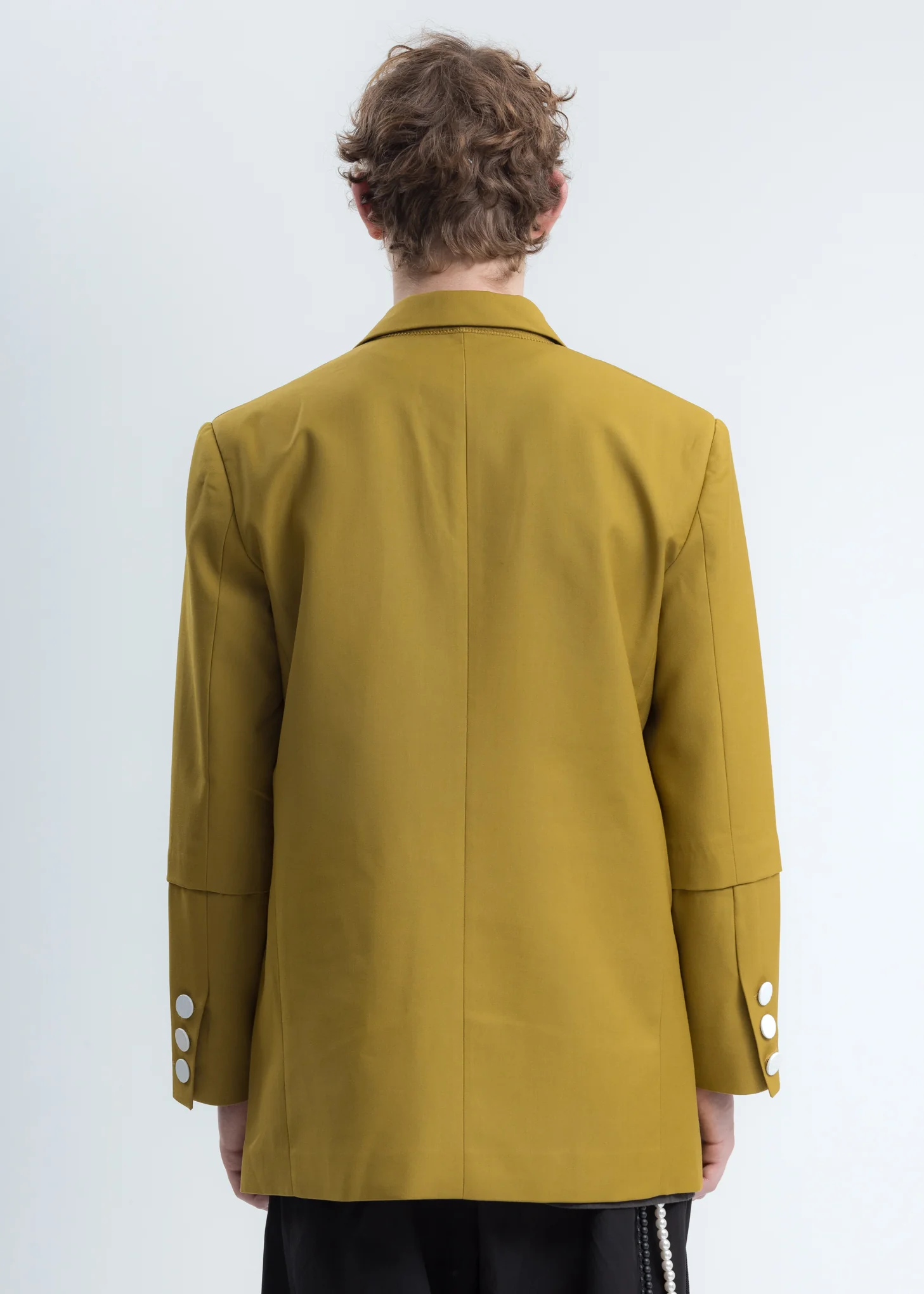 Olive Oversized Blazer Jacket - Image 5