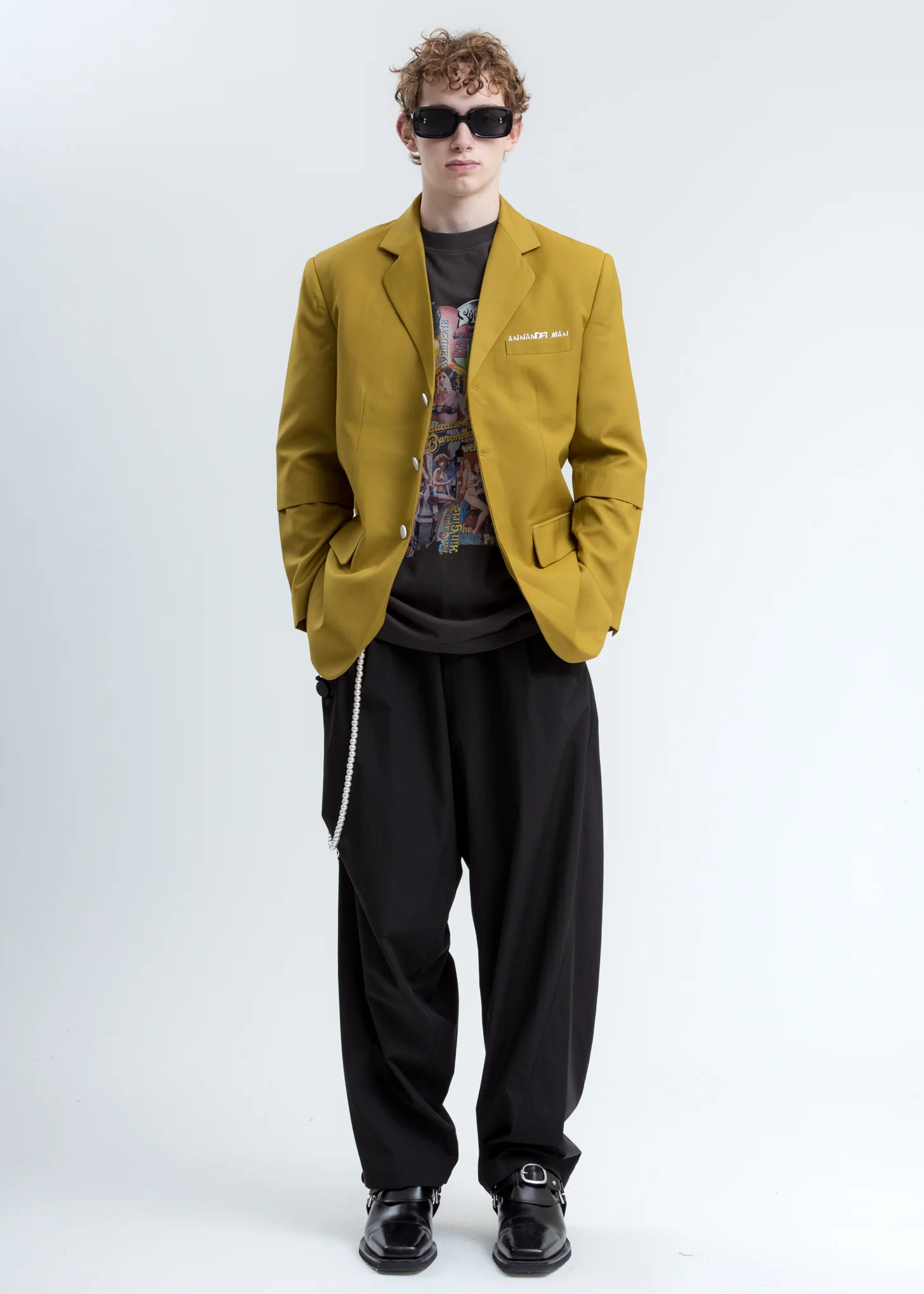 Olive Oversized Blazer Jacket - Image 7