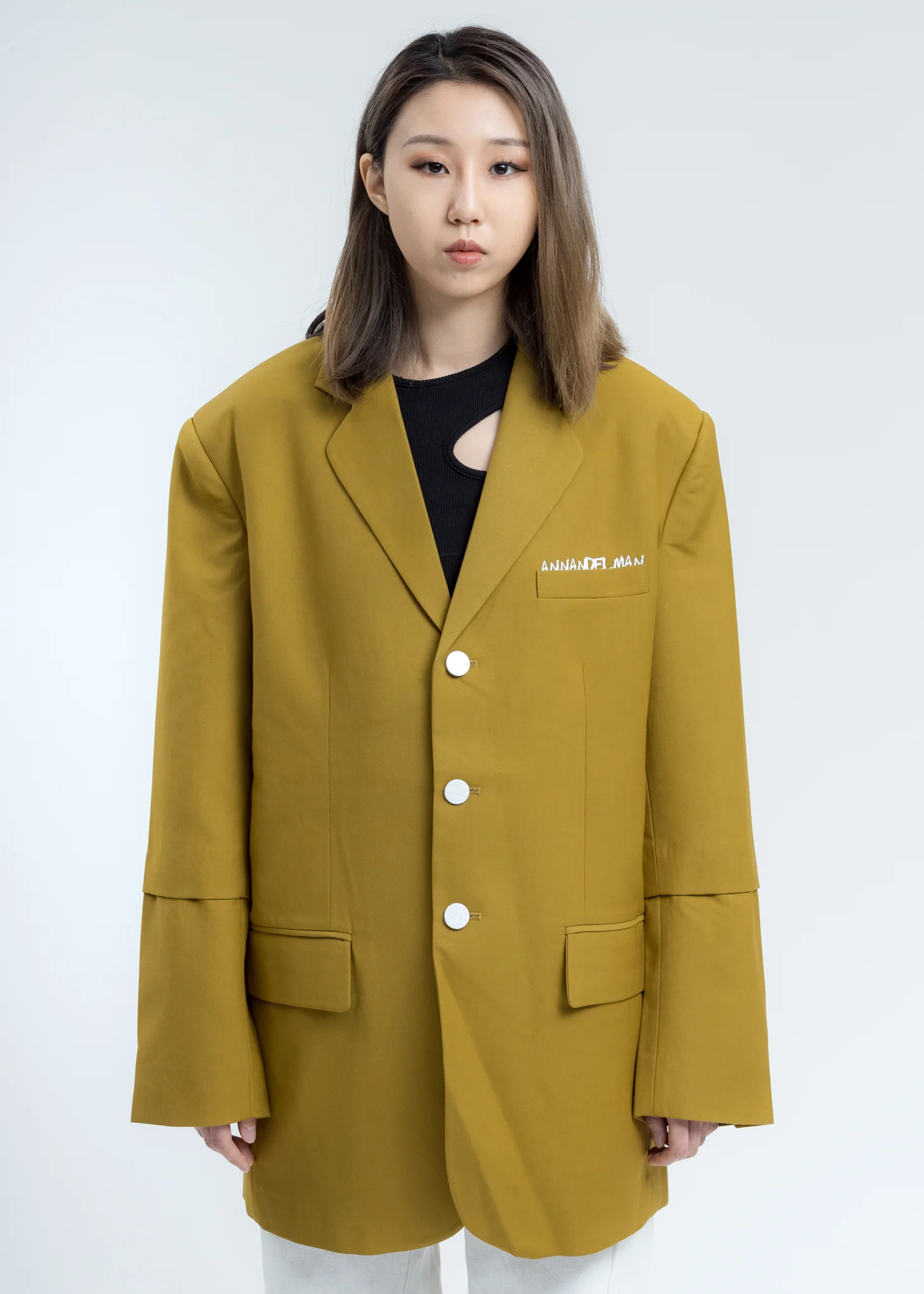 Olive Oversized Blazer Jacket