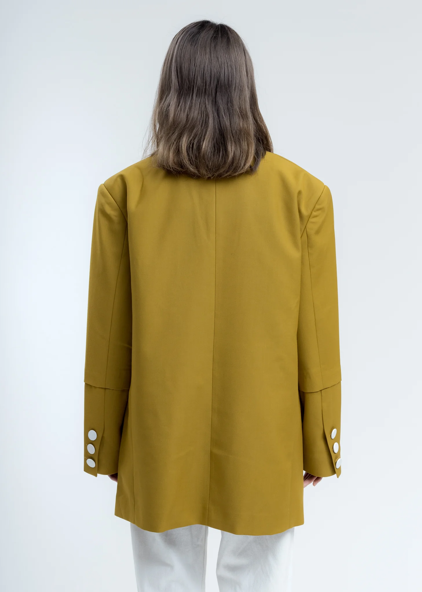 Olive Oversized Blazer Jacket - Image 5