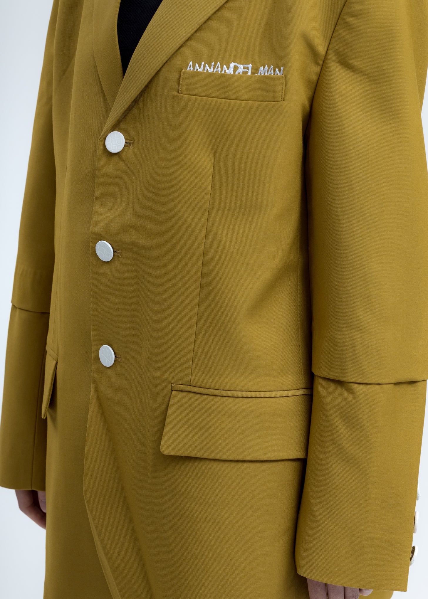 Olive Oversized Blazer Jacket - Image 6