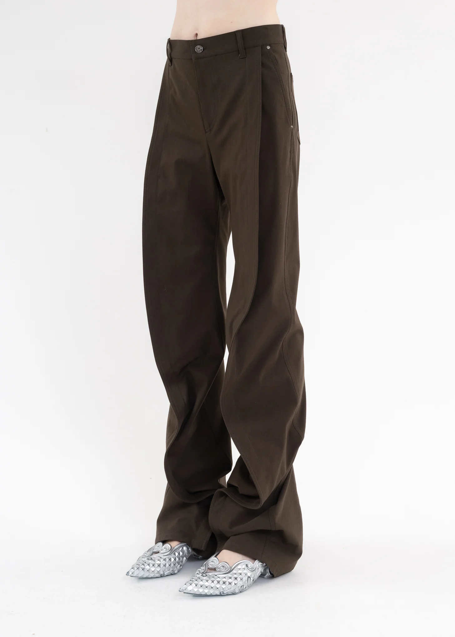 OLIVE SLIM BANANA PANTS
