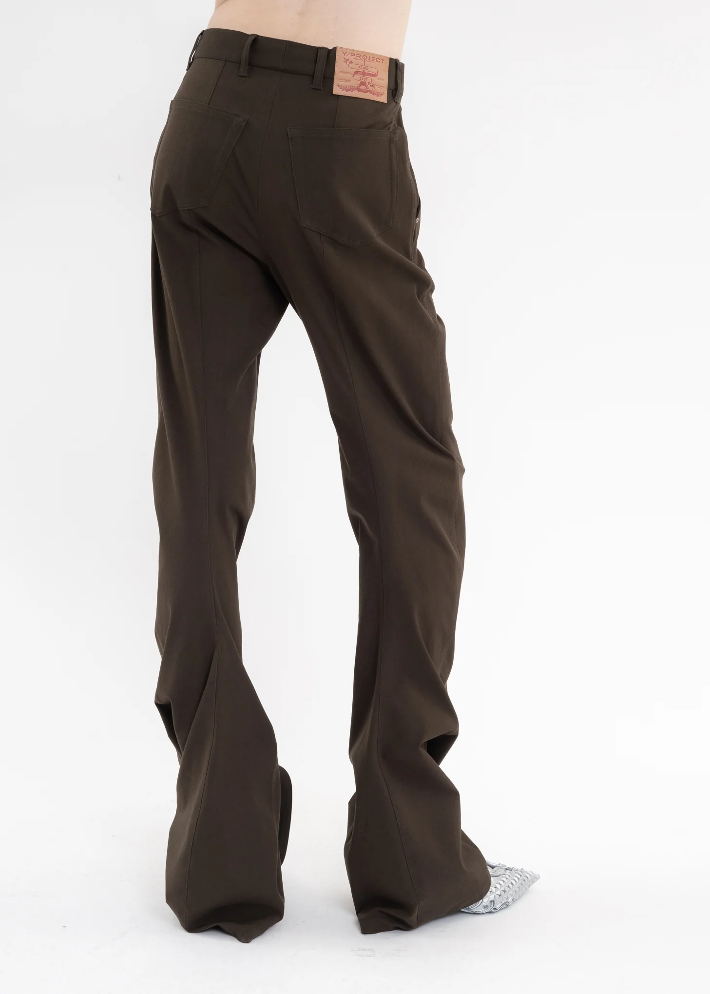 OLIVE SLIM BANANA PANTS - Image 4
