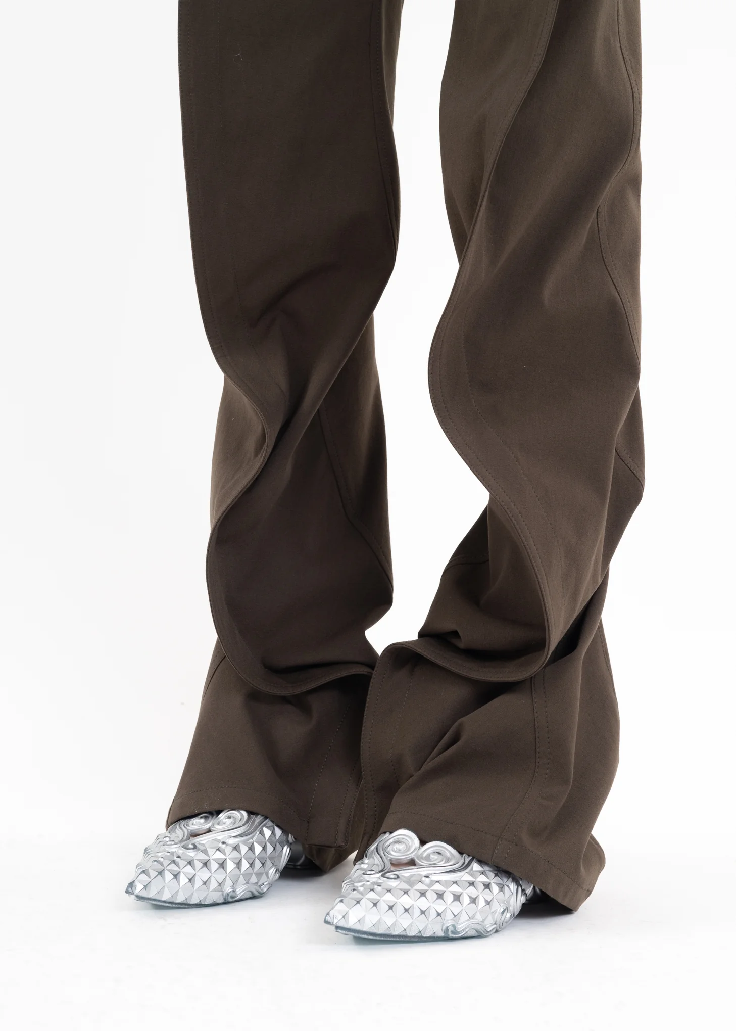 OLIVE SLIM BANANA PANTS - Image 5