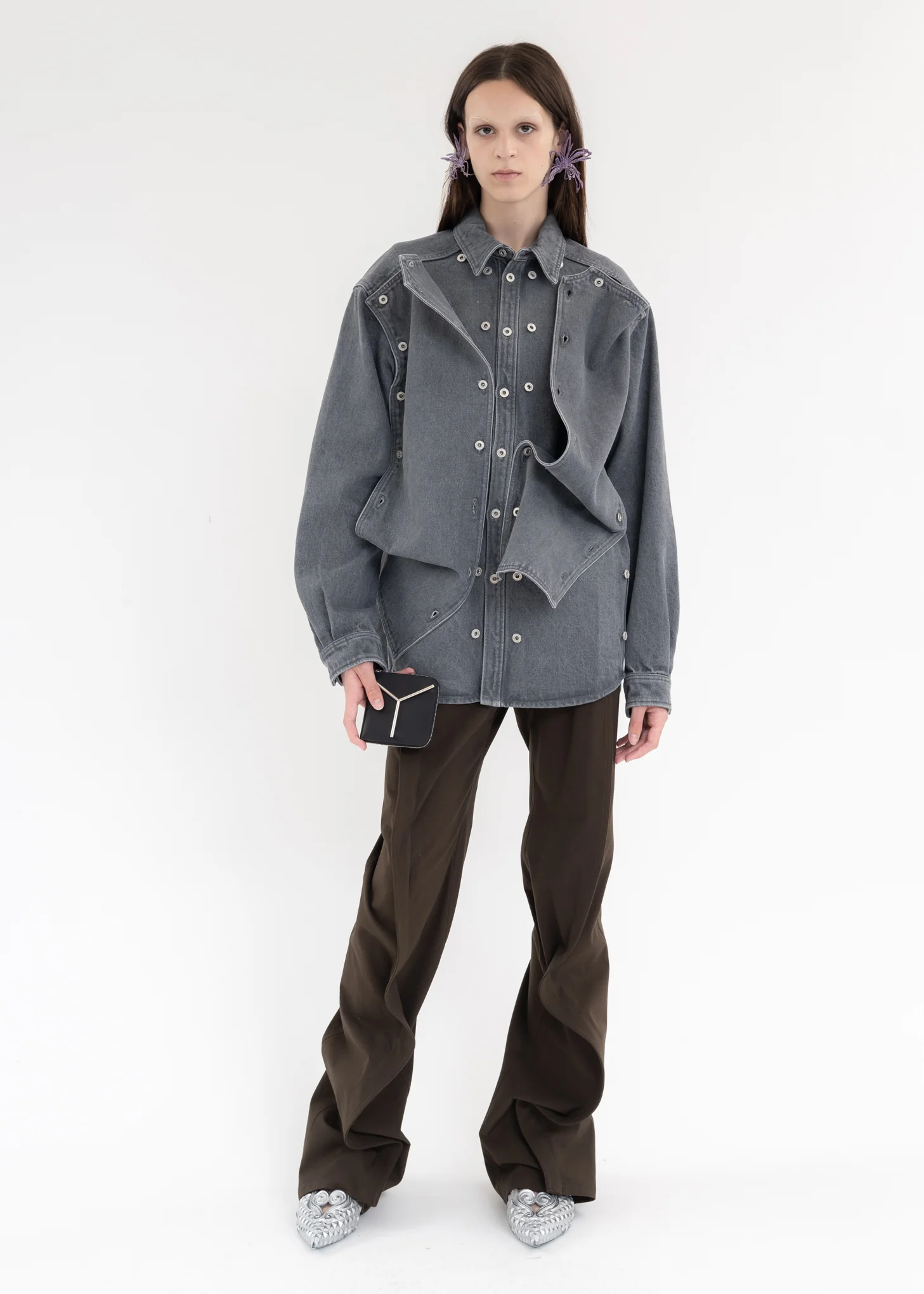 OLIVE SLIM BANANA PANTS - Image 6