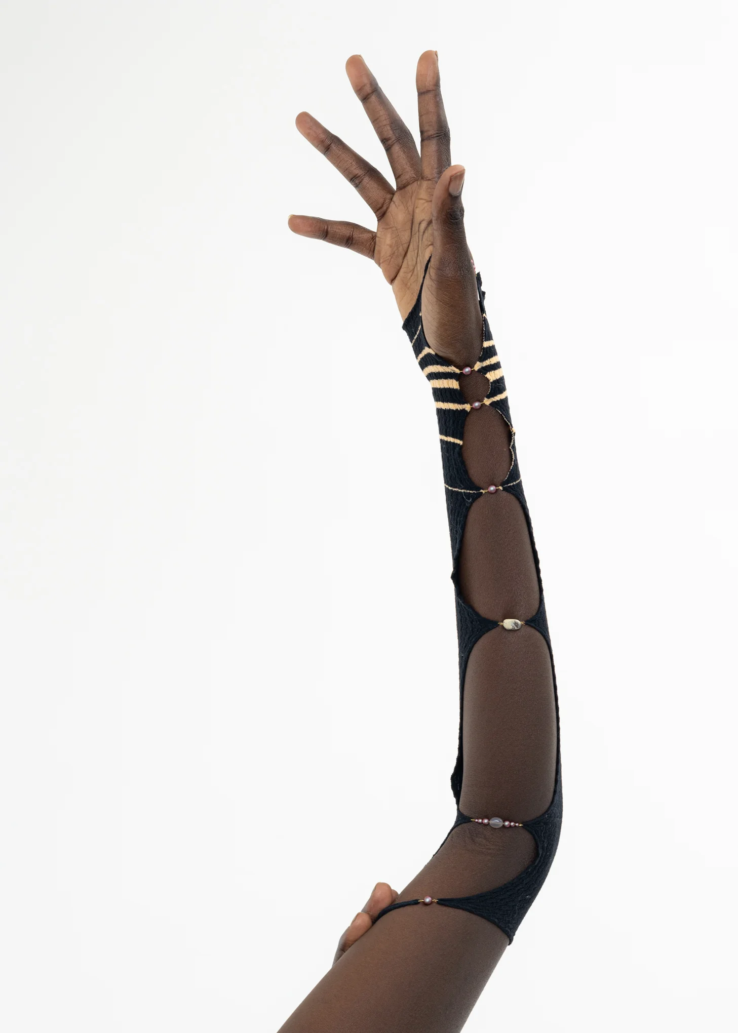 ONYX & CHEESE STRIPED ARM SLEEVE - Image 2