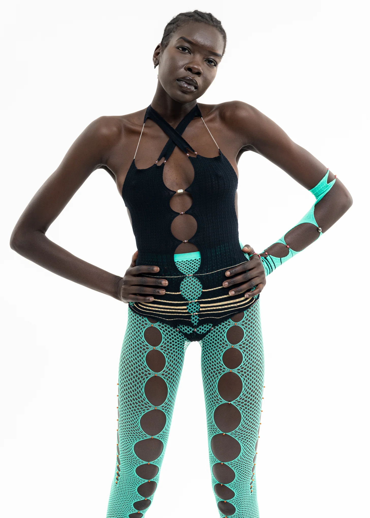 ONYX & CHEESE STRIPED BODYSUIT - Image 5