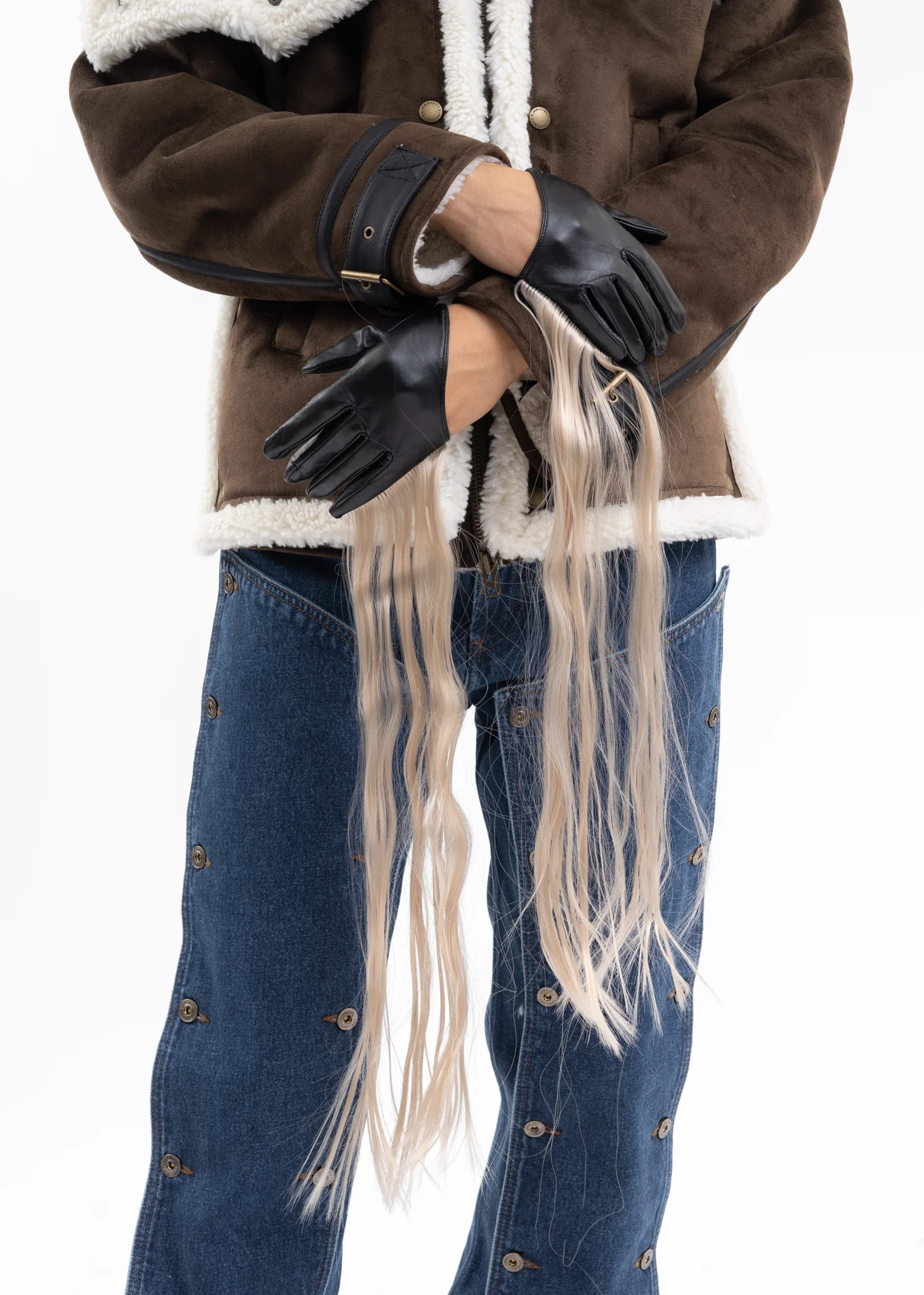 ONYX & FICELLE LEATHER GLOVES - Image 4