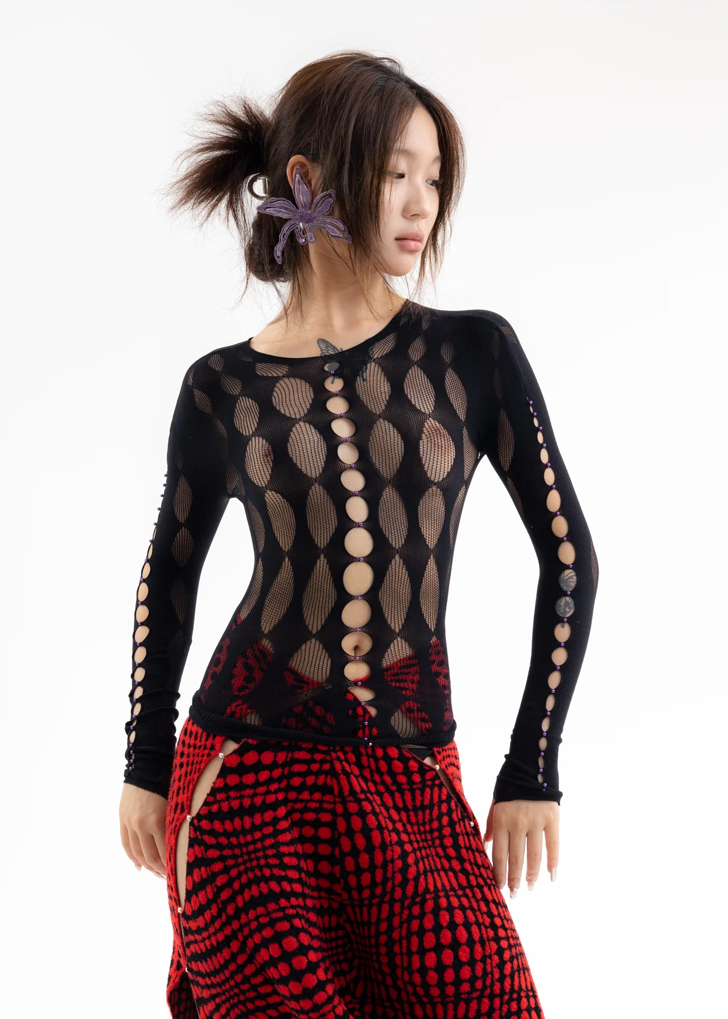 ONYX SEMI-SHEER TOP