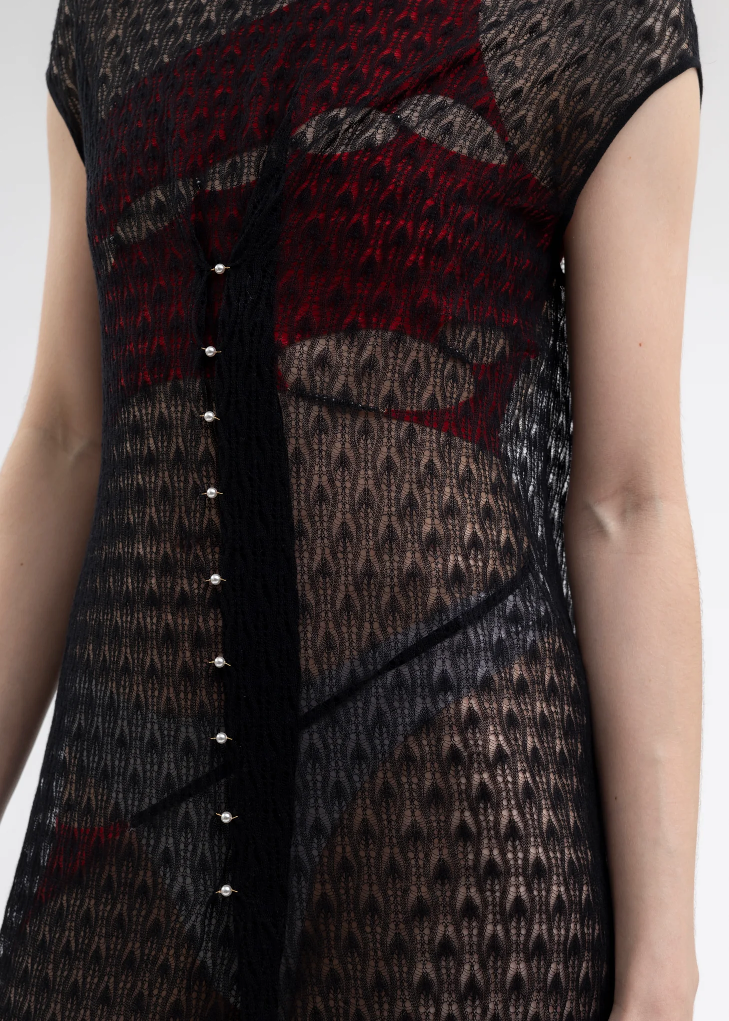 ONYX SHEER KNIT LONG DRESS - Image 2