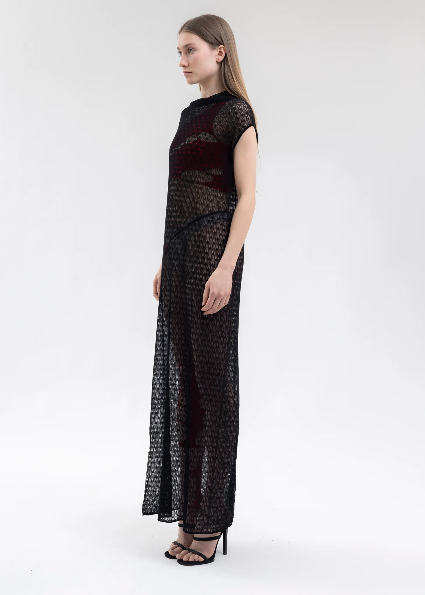 ONYX SHEER KNIT LONG DRESS - Image 7