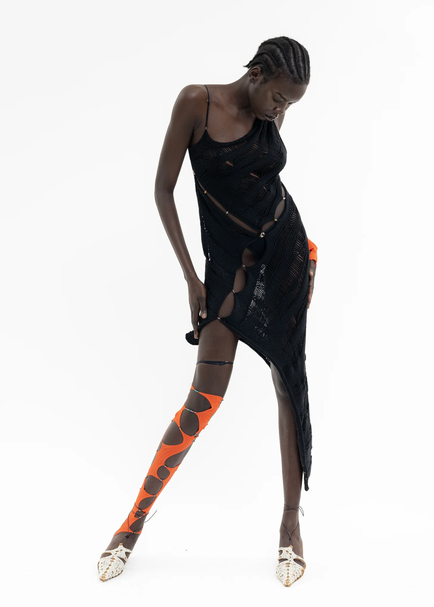 ONYX SILK ASYMMETRIC DRESS - Image 10