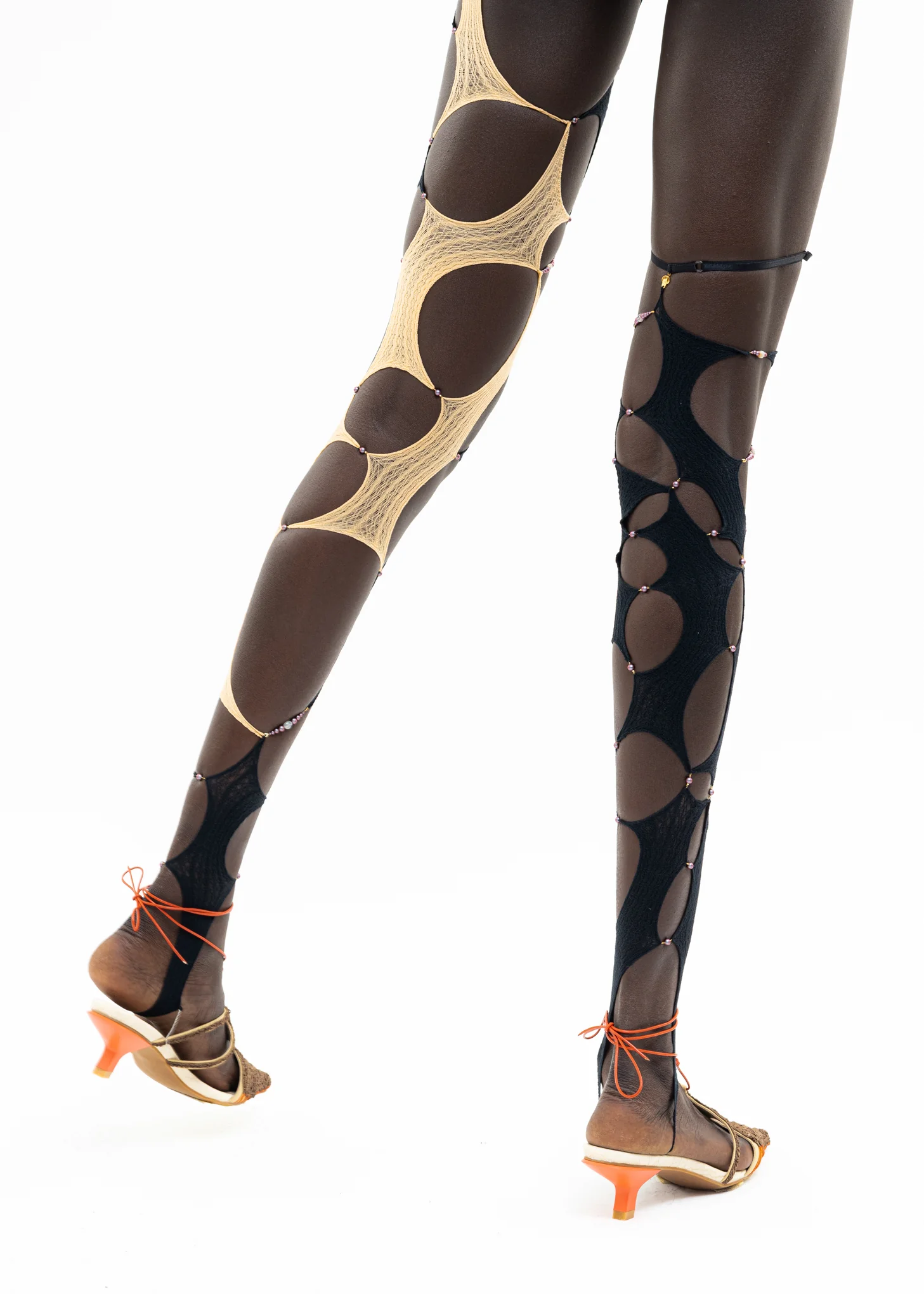 ONYX SINGLE CROPPED THIGH-HIGH SOCK - Image 5