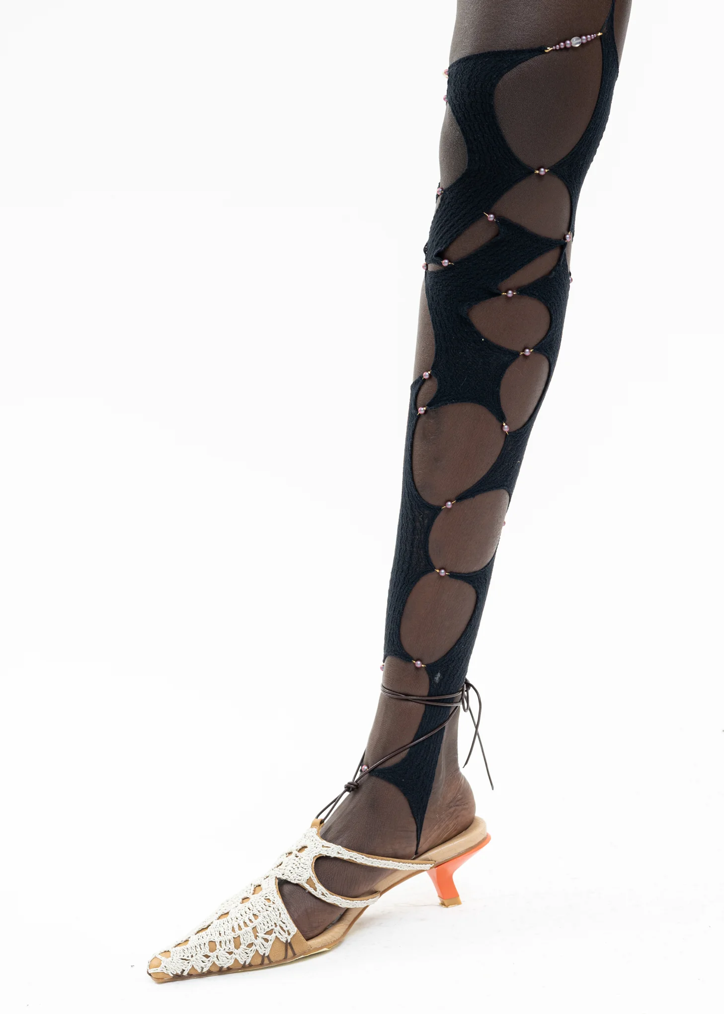 ONYX SINGLE CROPPED THIGH-HIGH SOCK - Image 6