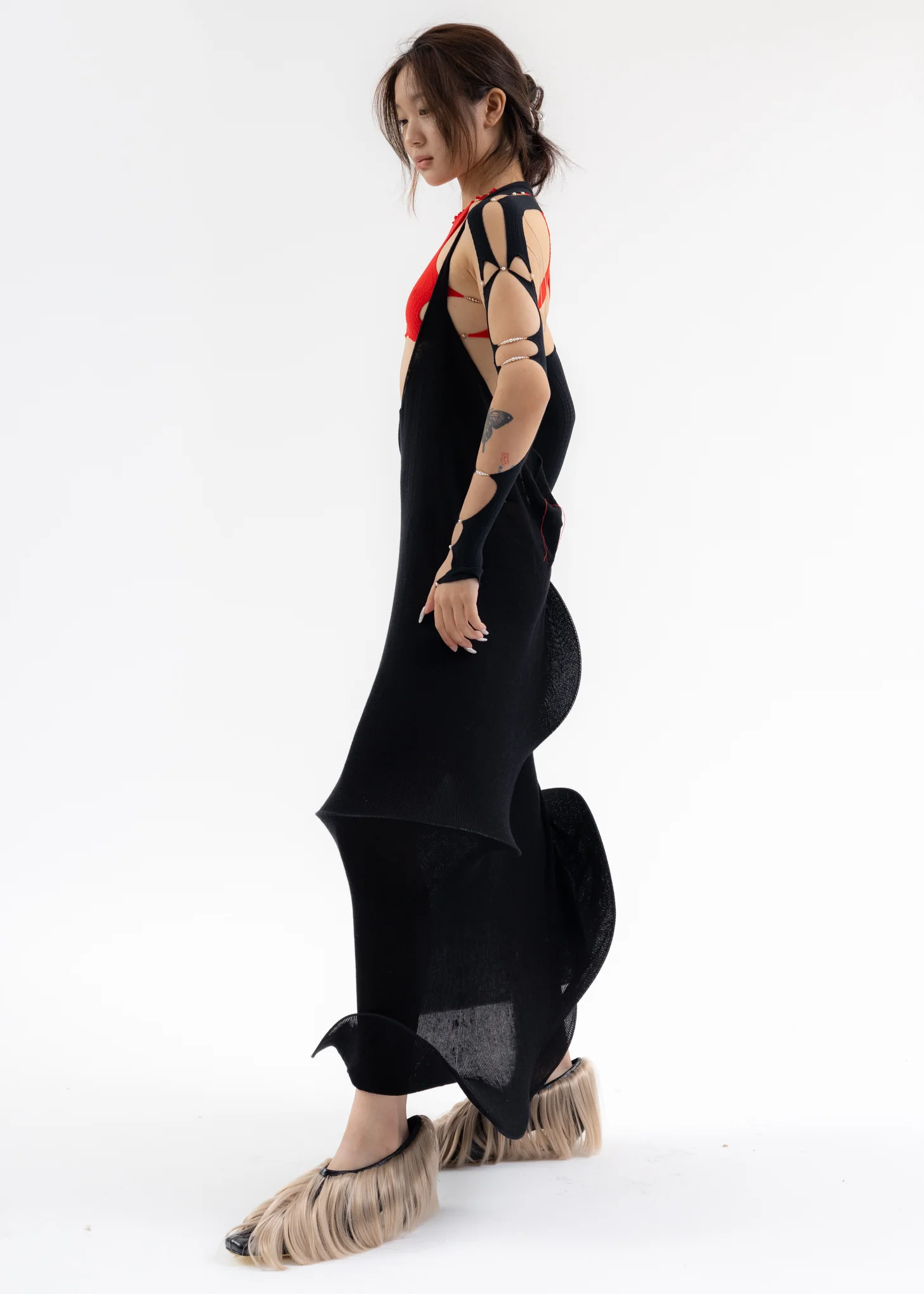 ONYX SPIRAL HALTER DRESS - Image 3
