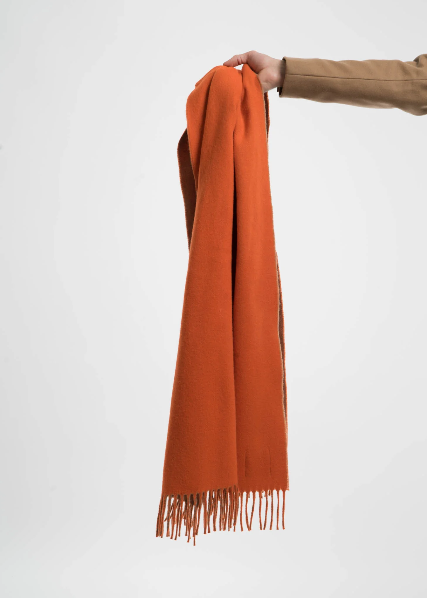 Orange and Camel Angel Wool Scarf