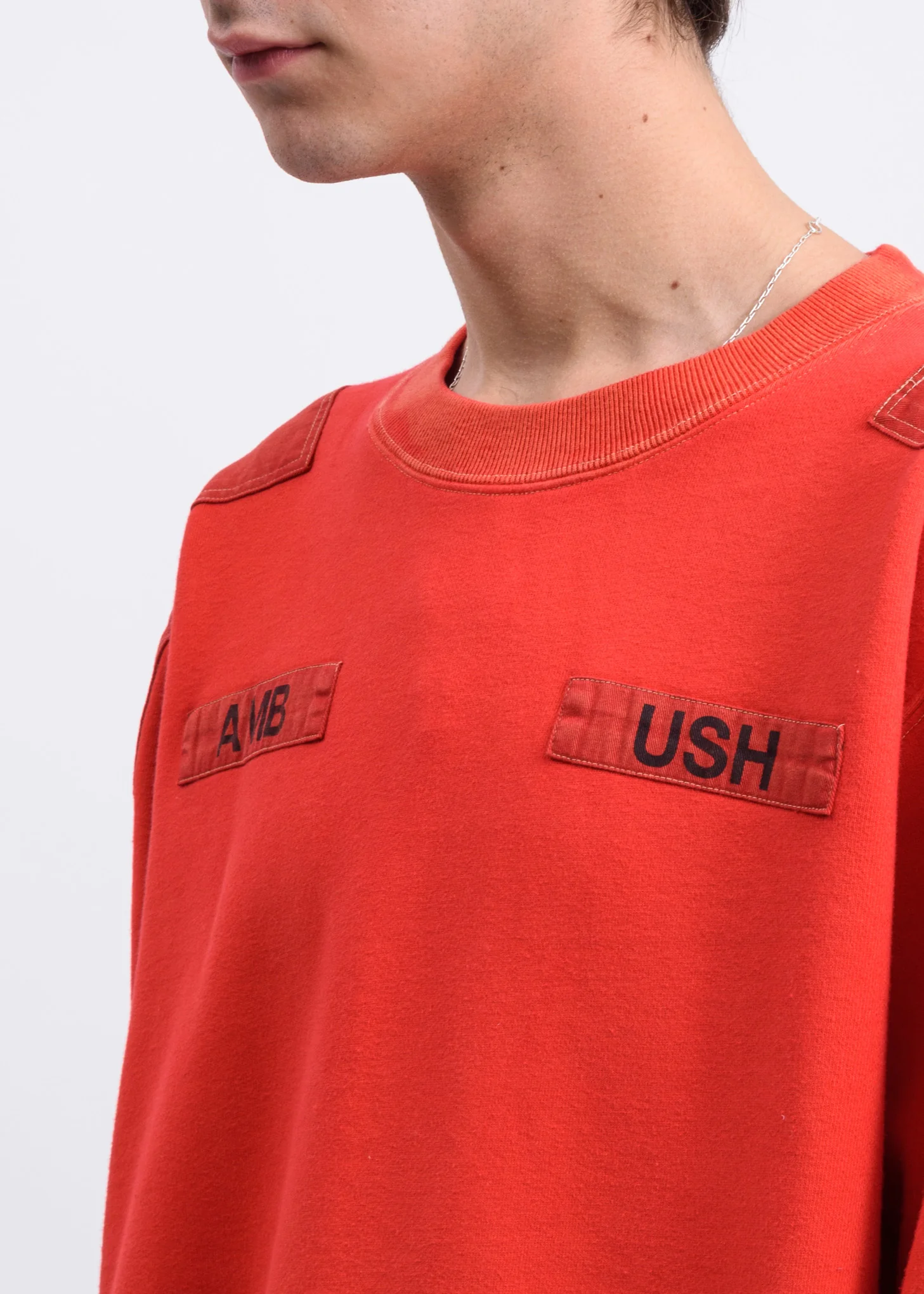 Orange Bleach Patchwork Sweater - Image 4