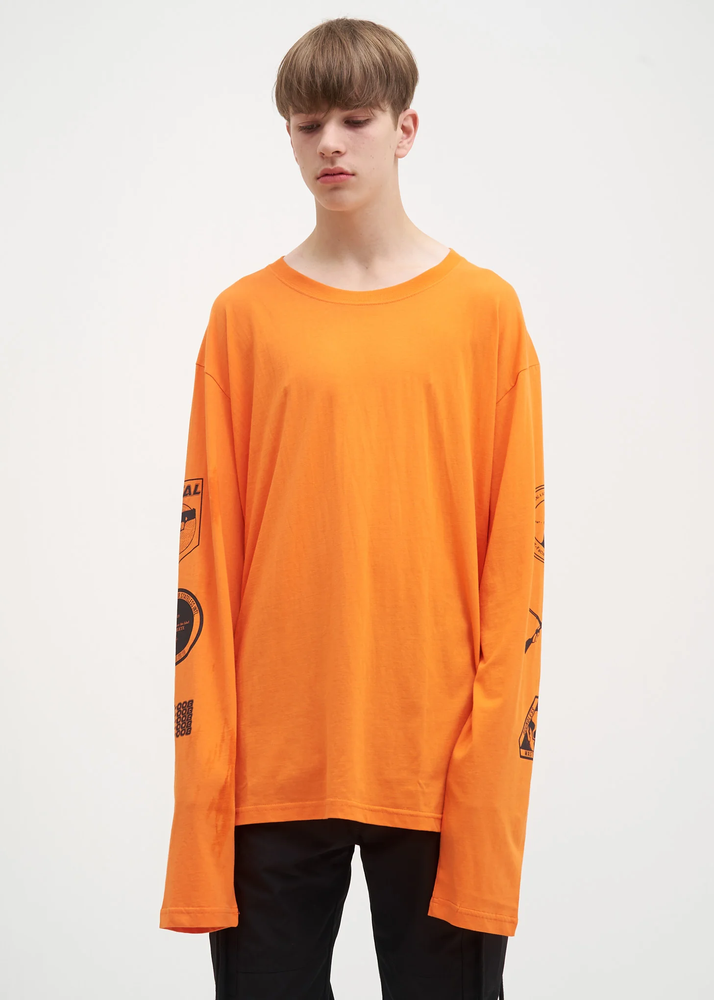 Orange Graphic L/S Shirt