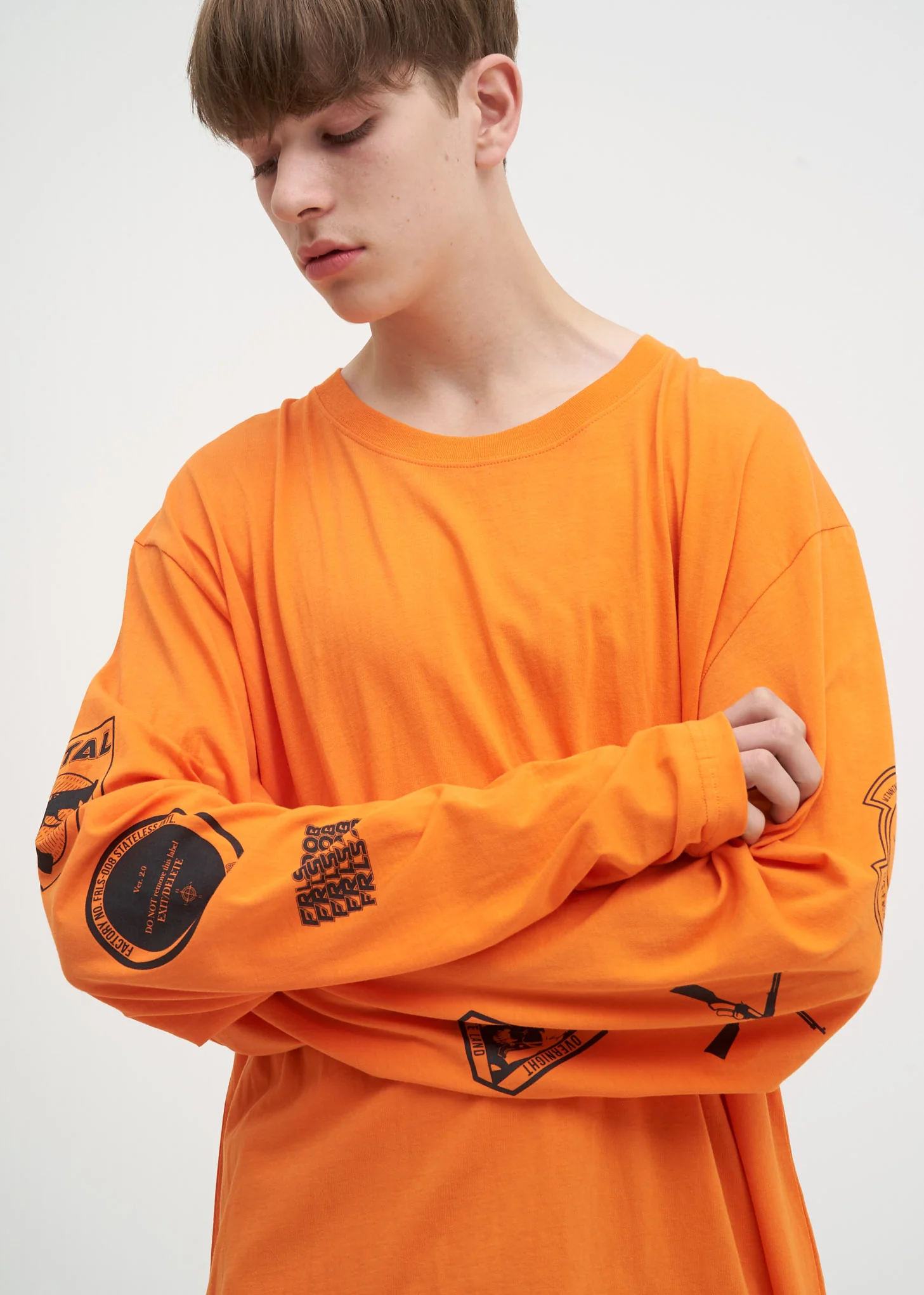Orange Graphic L/S Shirt - Image 4