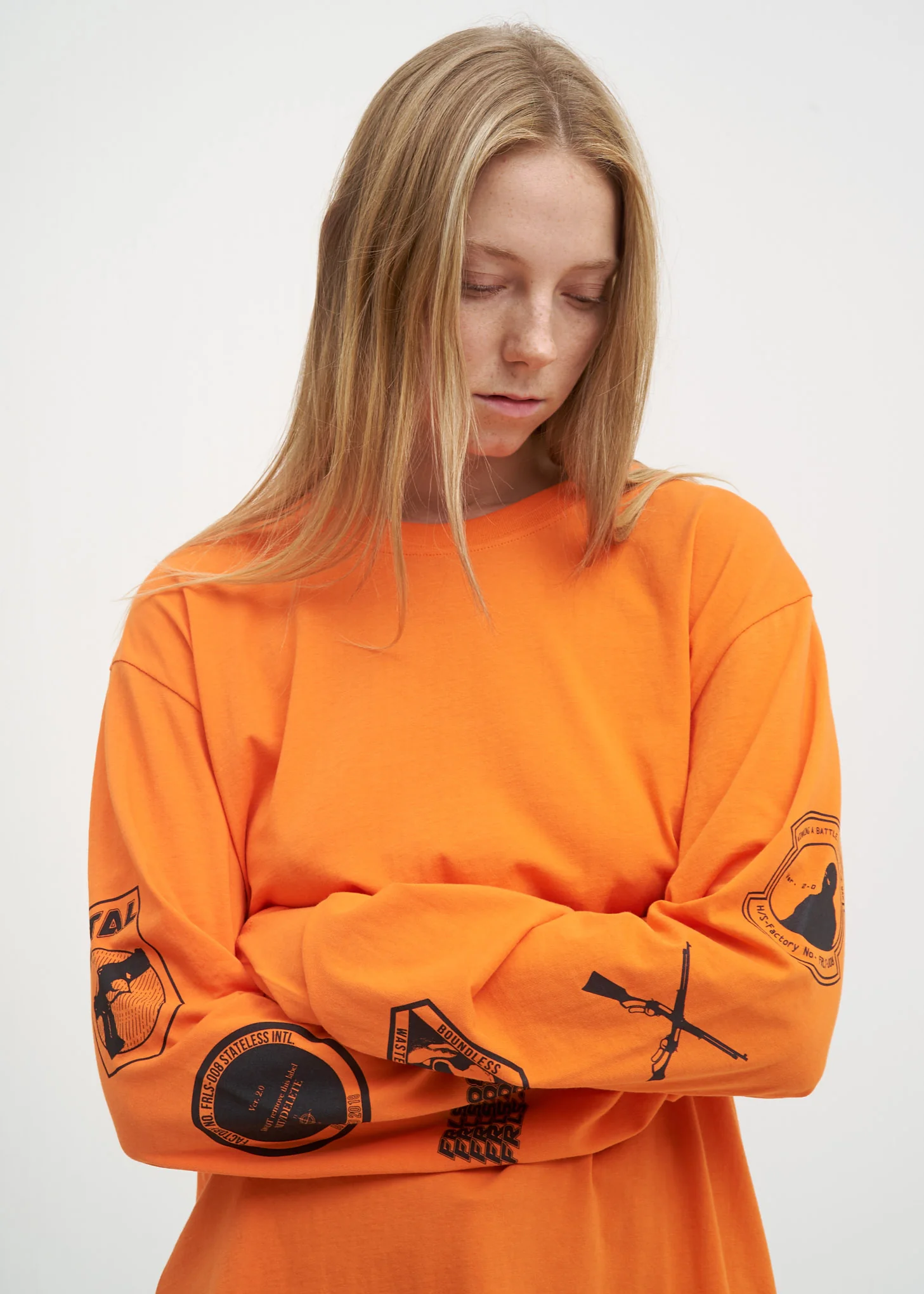 Orange Graphic L/S Shirt - Image 4