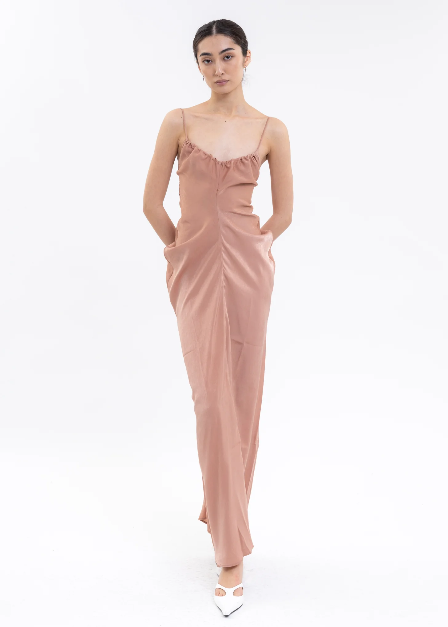 Orange Halter Dress - Image 3
