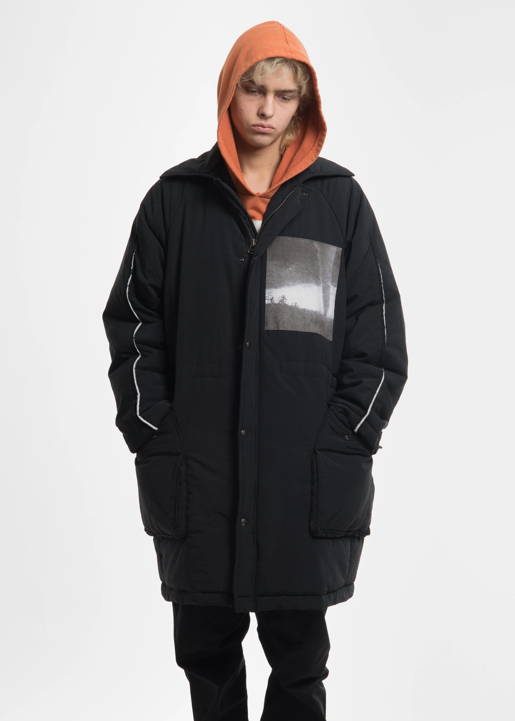 Orange Heavy Jersey Raglan Hoodie with Patch 18 - Image 7