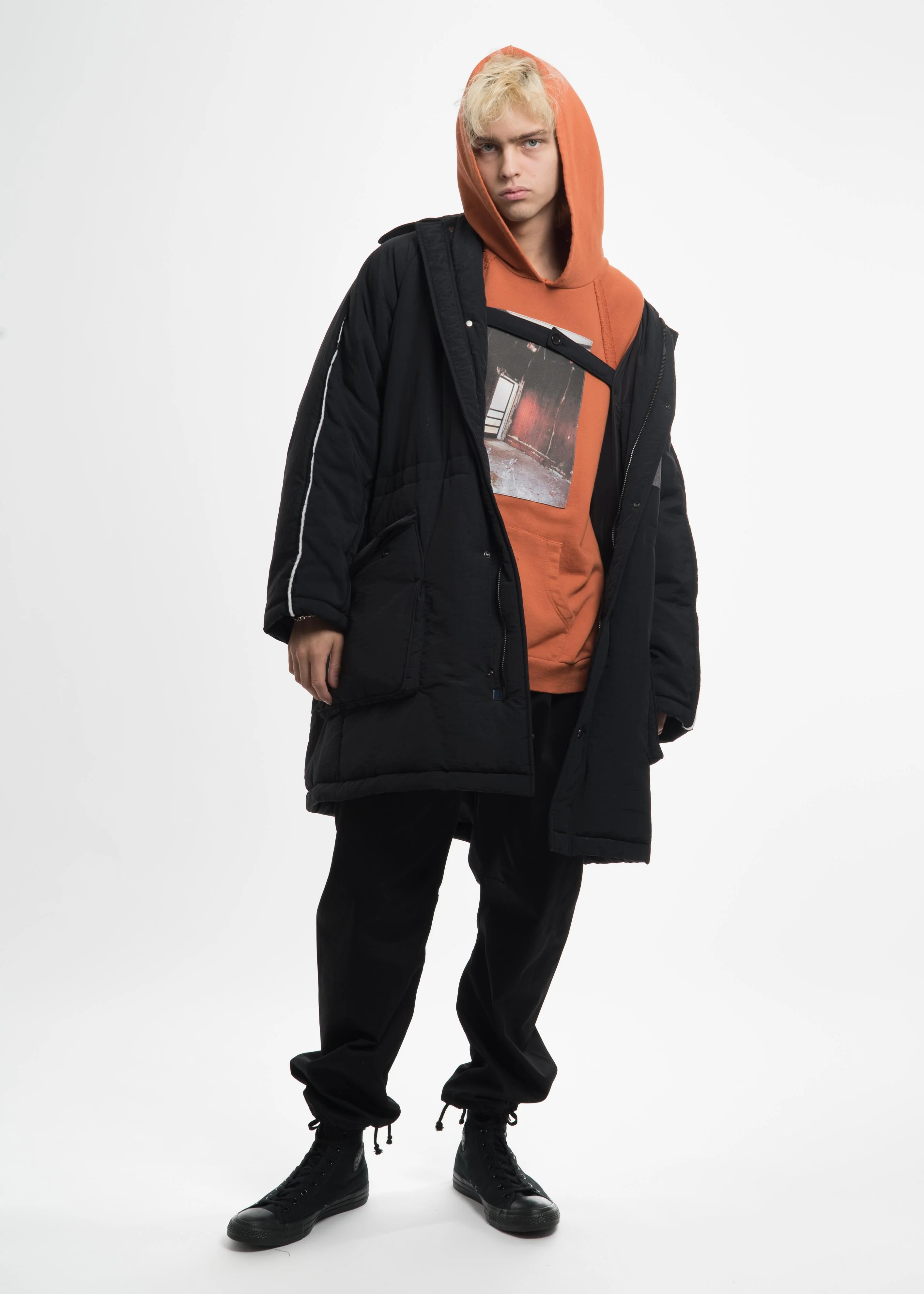 Orange Heavy Jersey Raglan Hoodie with Patch 18 - Image 9