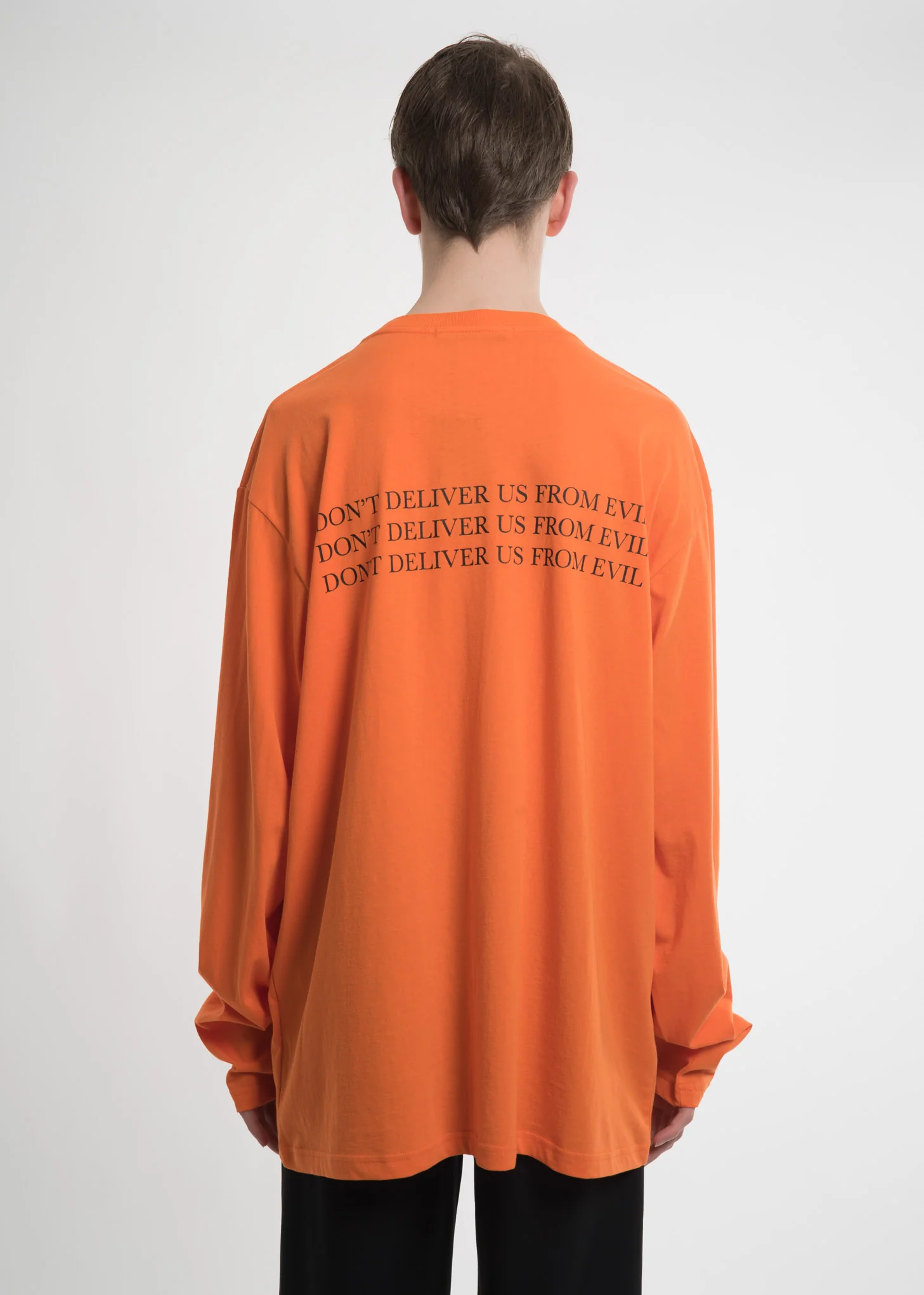 Orange "Life is Evil" T-Shirt - Image 3