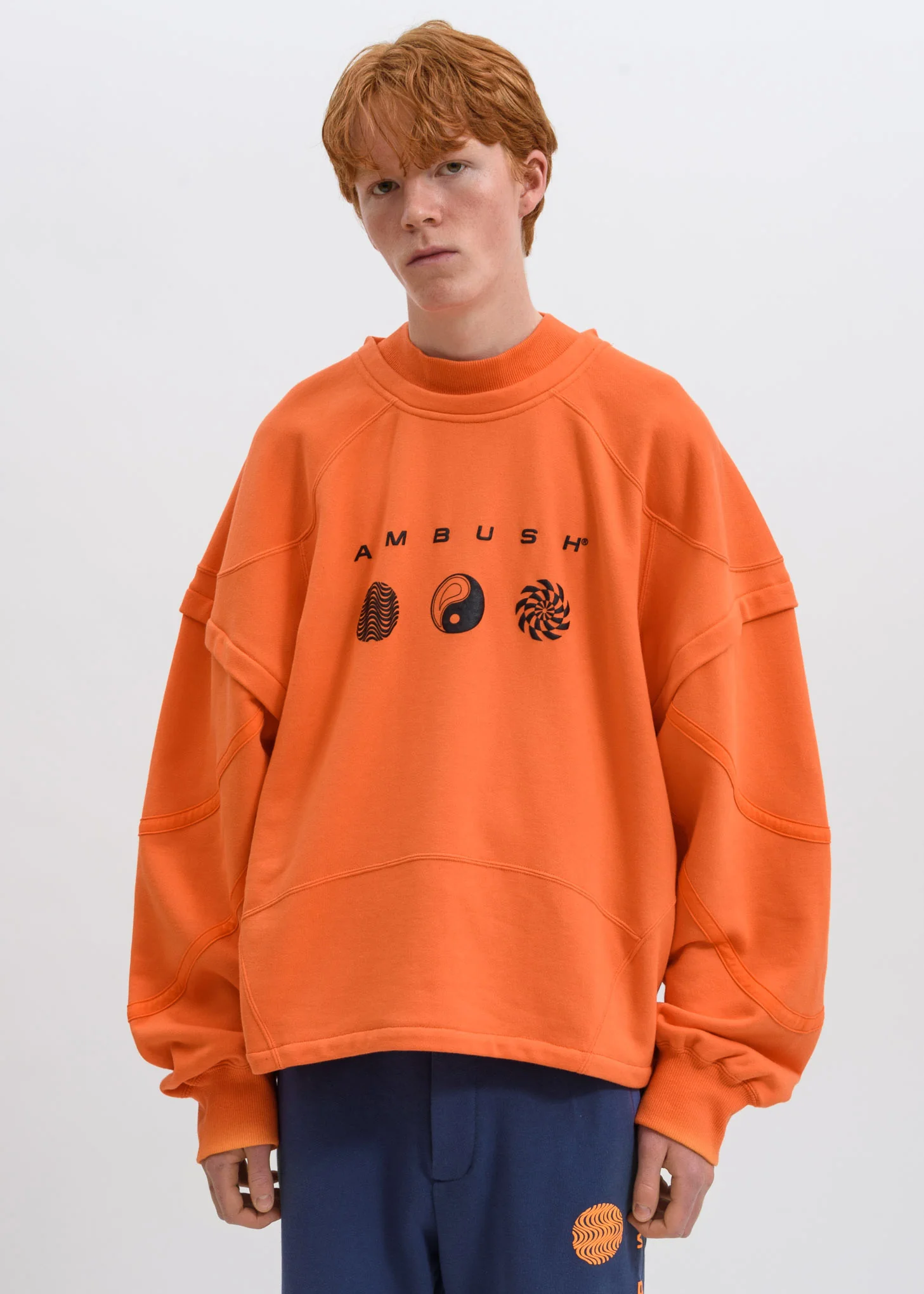Orange Patchwork Sweater