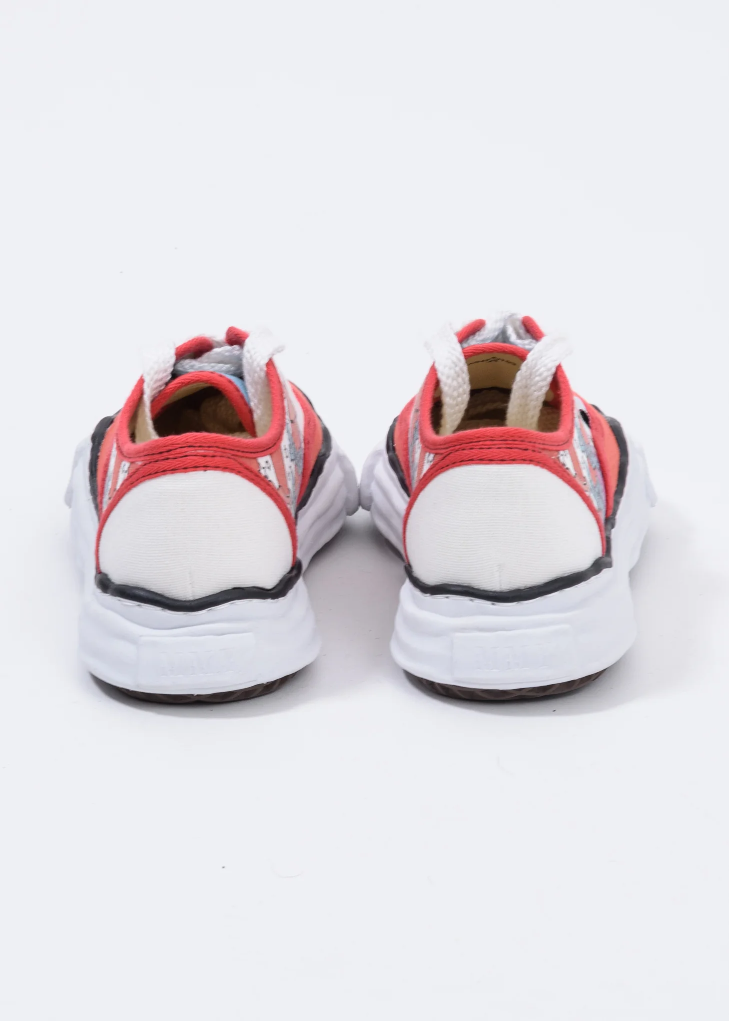 Orange Printed Canvas Original Sole Low Cut Sneaker - Image 2