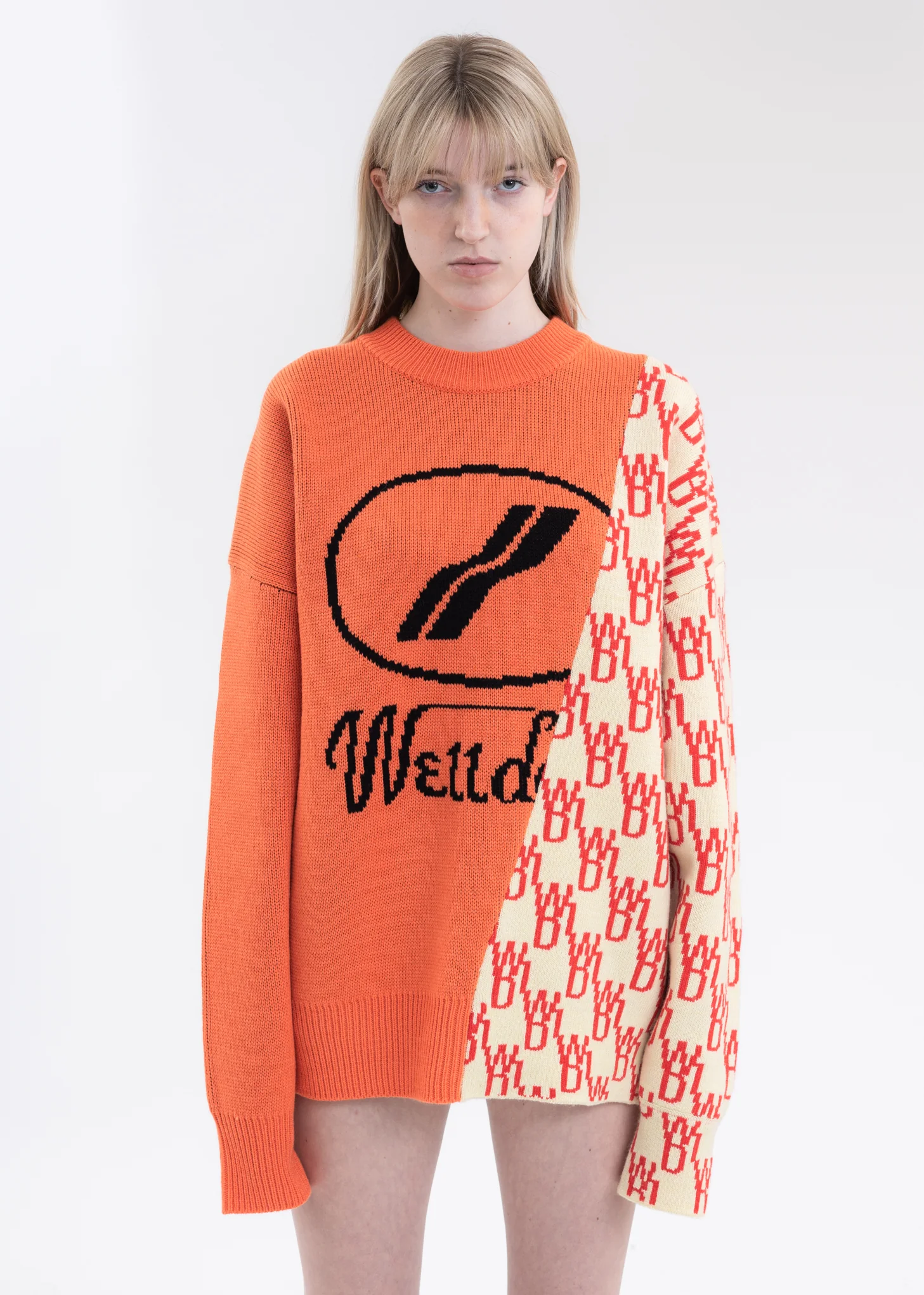 ORANGE WD1 GRAPHIC MIX LOGO SWEATER