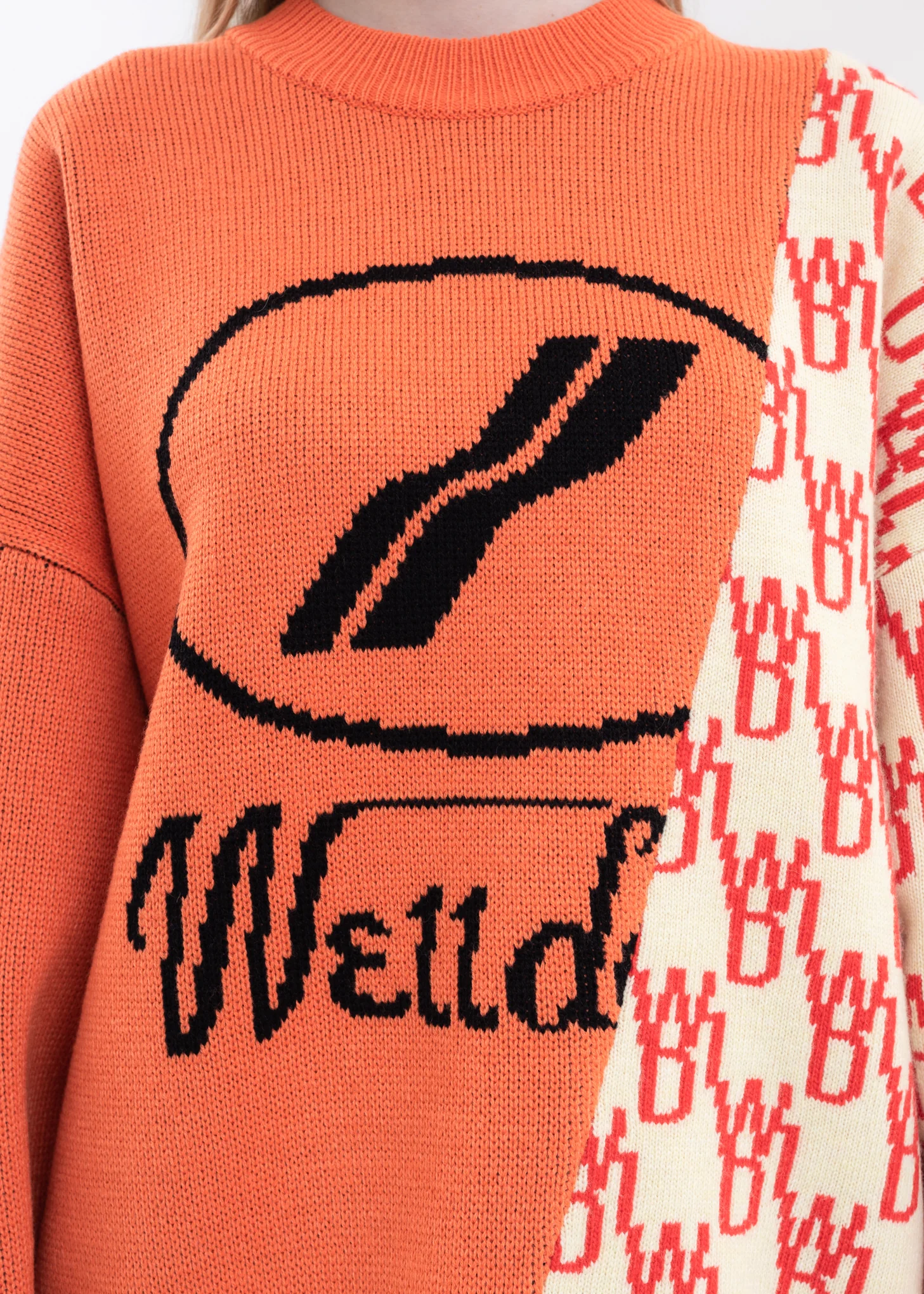 ORANGE WD1 GRAPHIC MIX LOGO SWEATER - Image 4