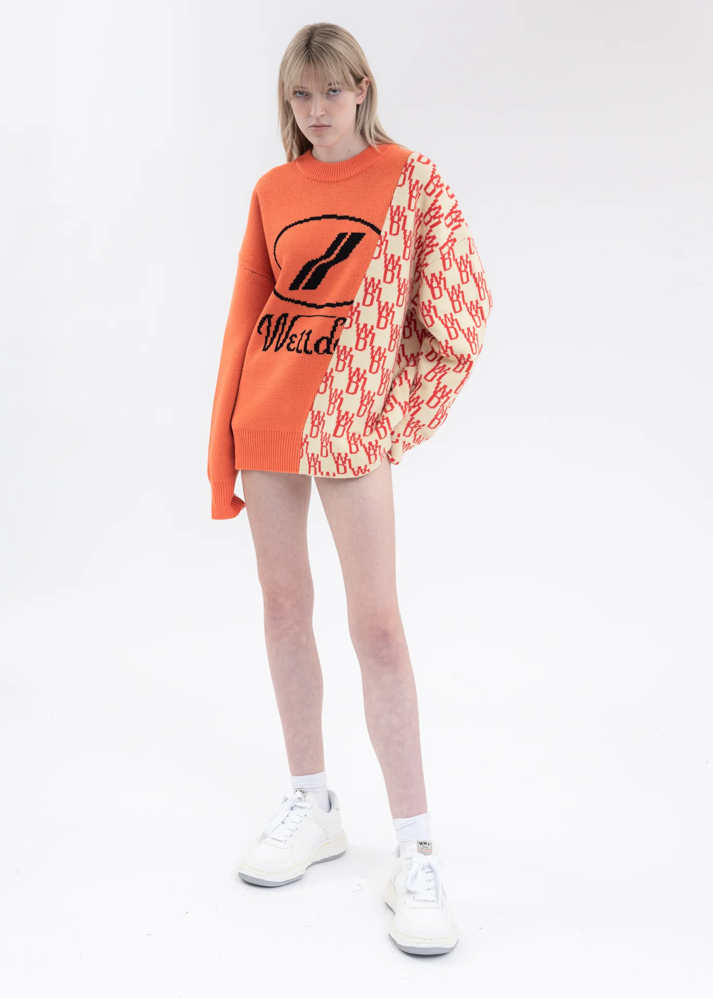 ORANGE WD1 GRAPHIC MIX LOGO SWEATER - Image 5