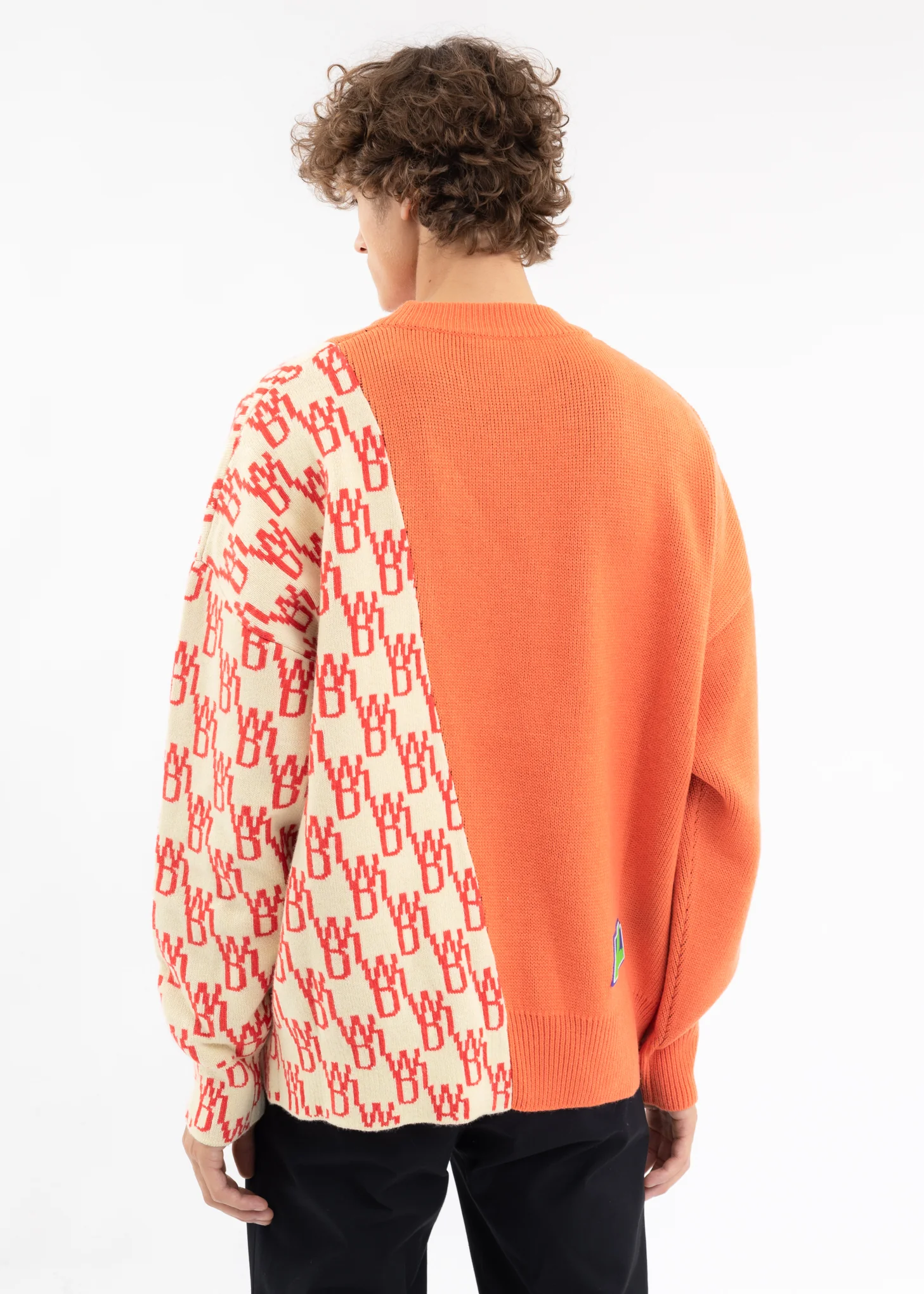ORANGE WD1 GRAPHIC MIX LOGO SWEATER - Image 2