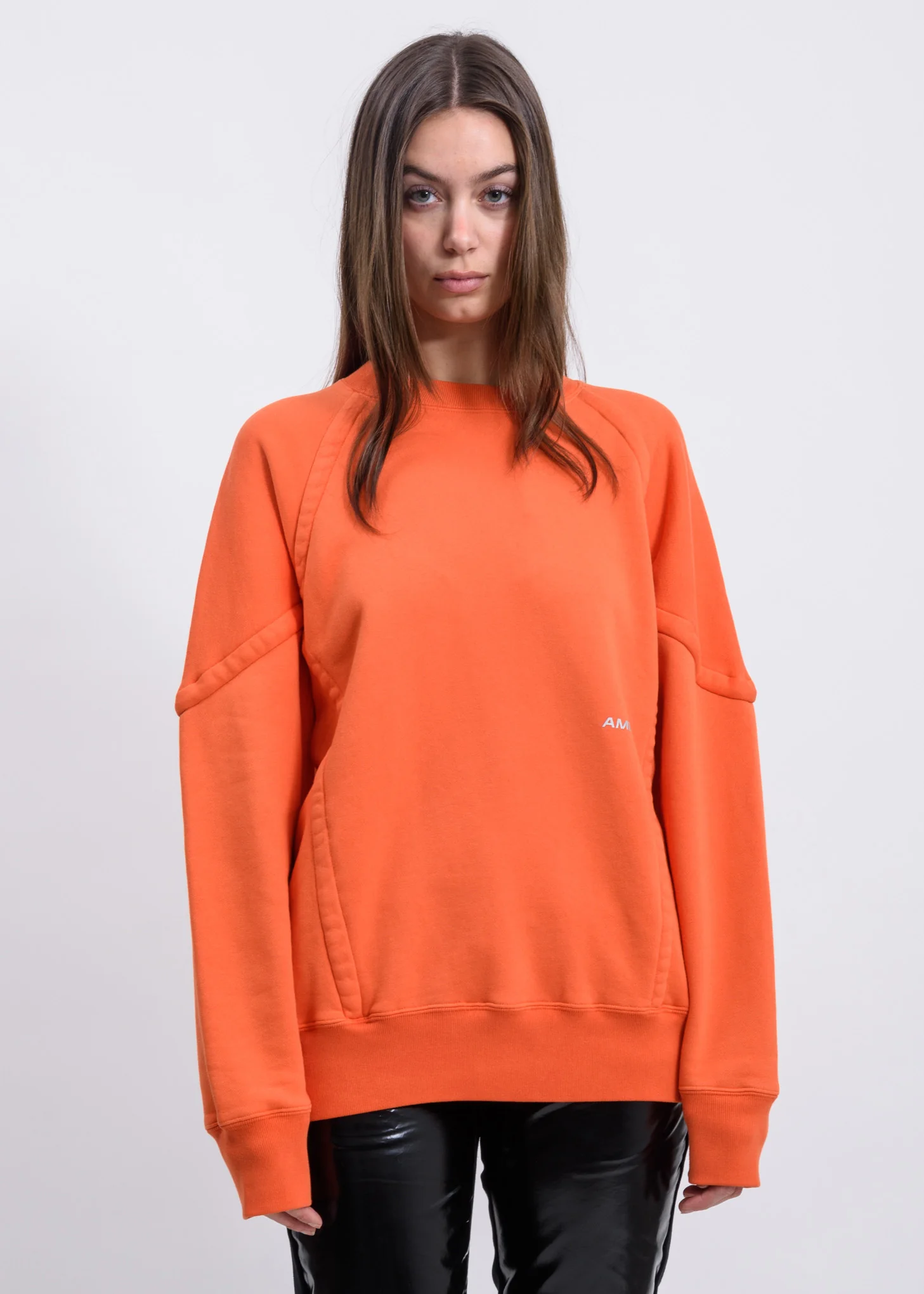 Orange Wide Pipping Sweater