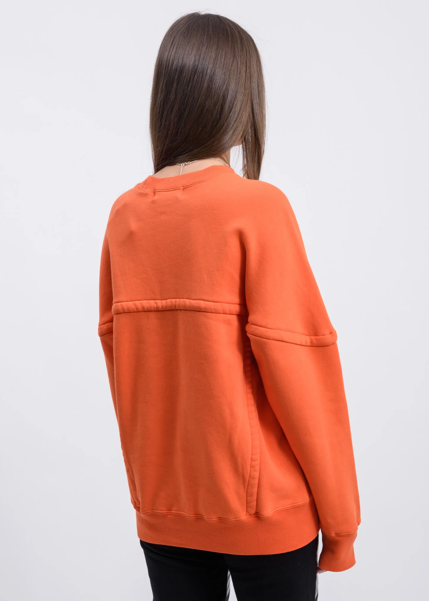 Orange Wide Pipping Sweater - Image 2