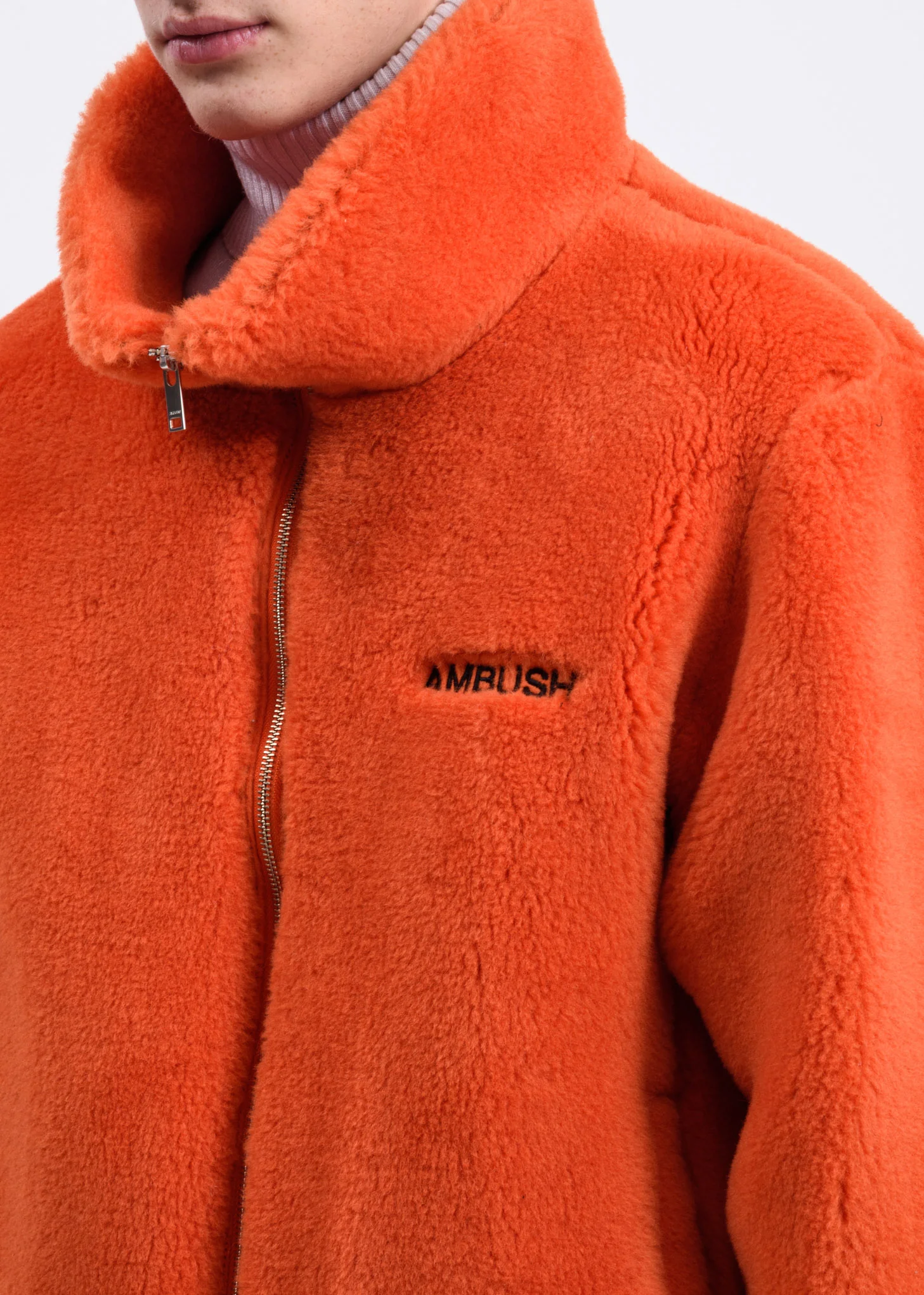Orange Wool Fleece Jacket - Image 2