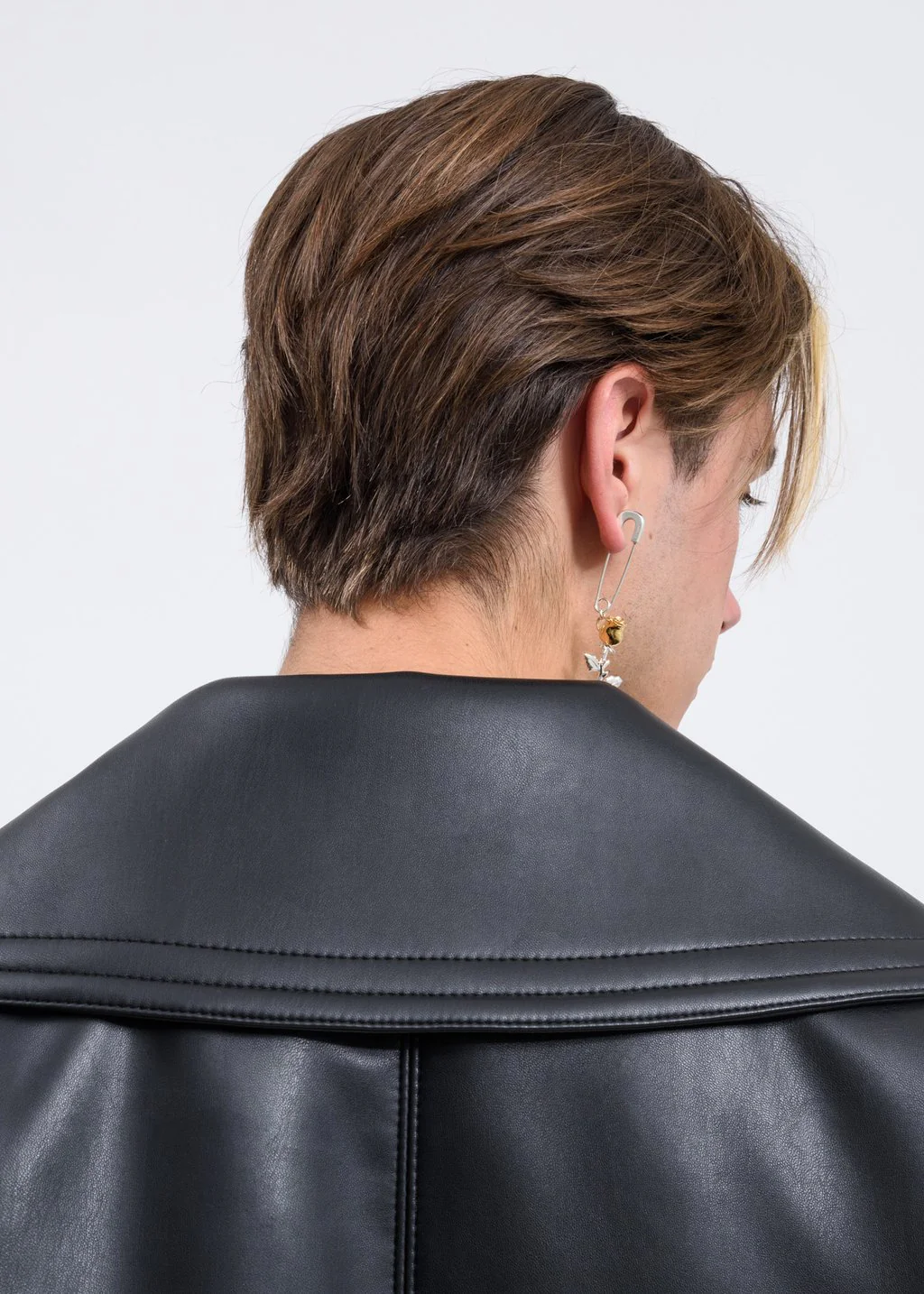 Oversized Faux Leather Jacket - Image 5