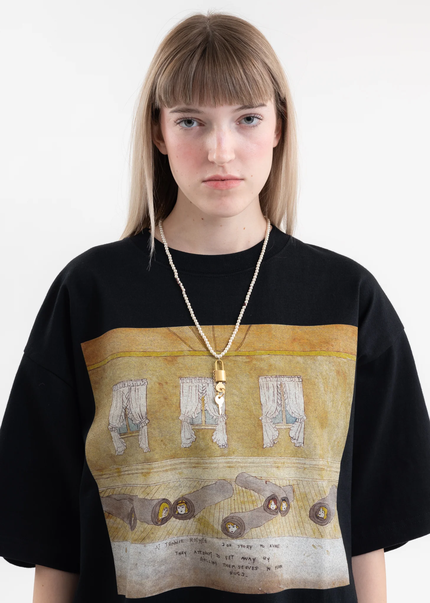 Padlock Pearl Necklace KIDILL × Malcolm Guerre Collaboration - Image 2