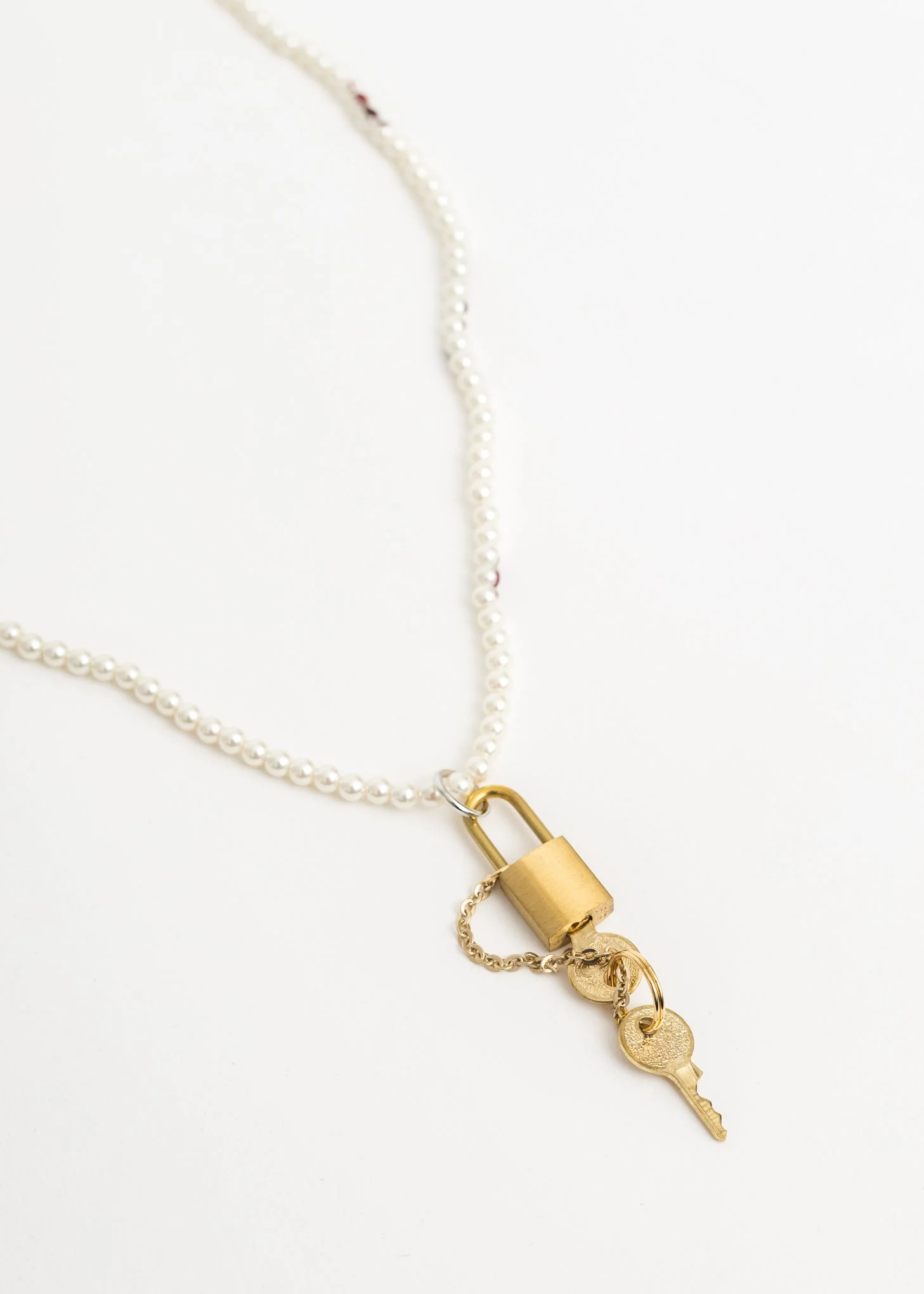 Padlock Pearl Necklace KIDILL × Malcolm Guerre Collaboration - Image 4