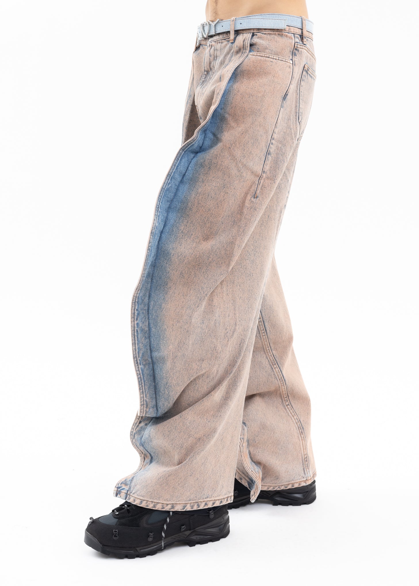 PEACH/ ICE BLUE BANANA JEANS - Image 3