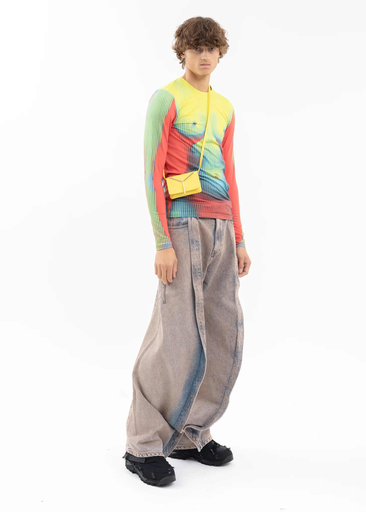 PEACH/ ICE BLUE BANANA JEANS - Image 6