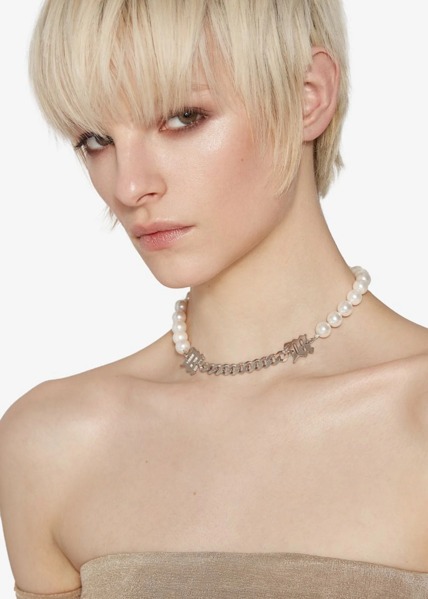 Pearl And Curb Link Choker - Image 2
