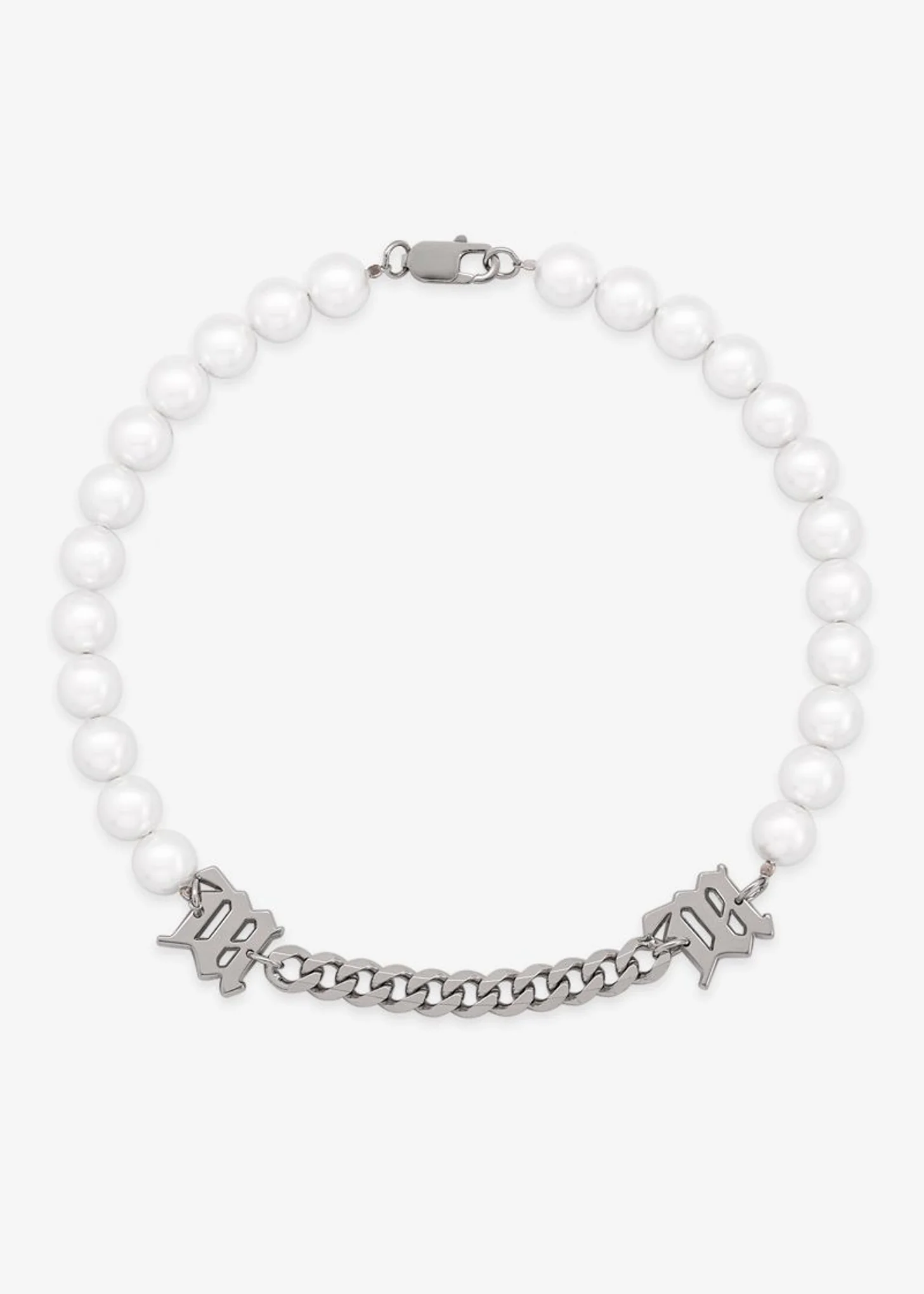 Pearl And Curb Link Choker