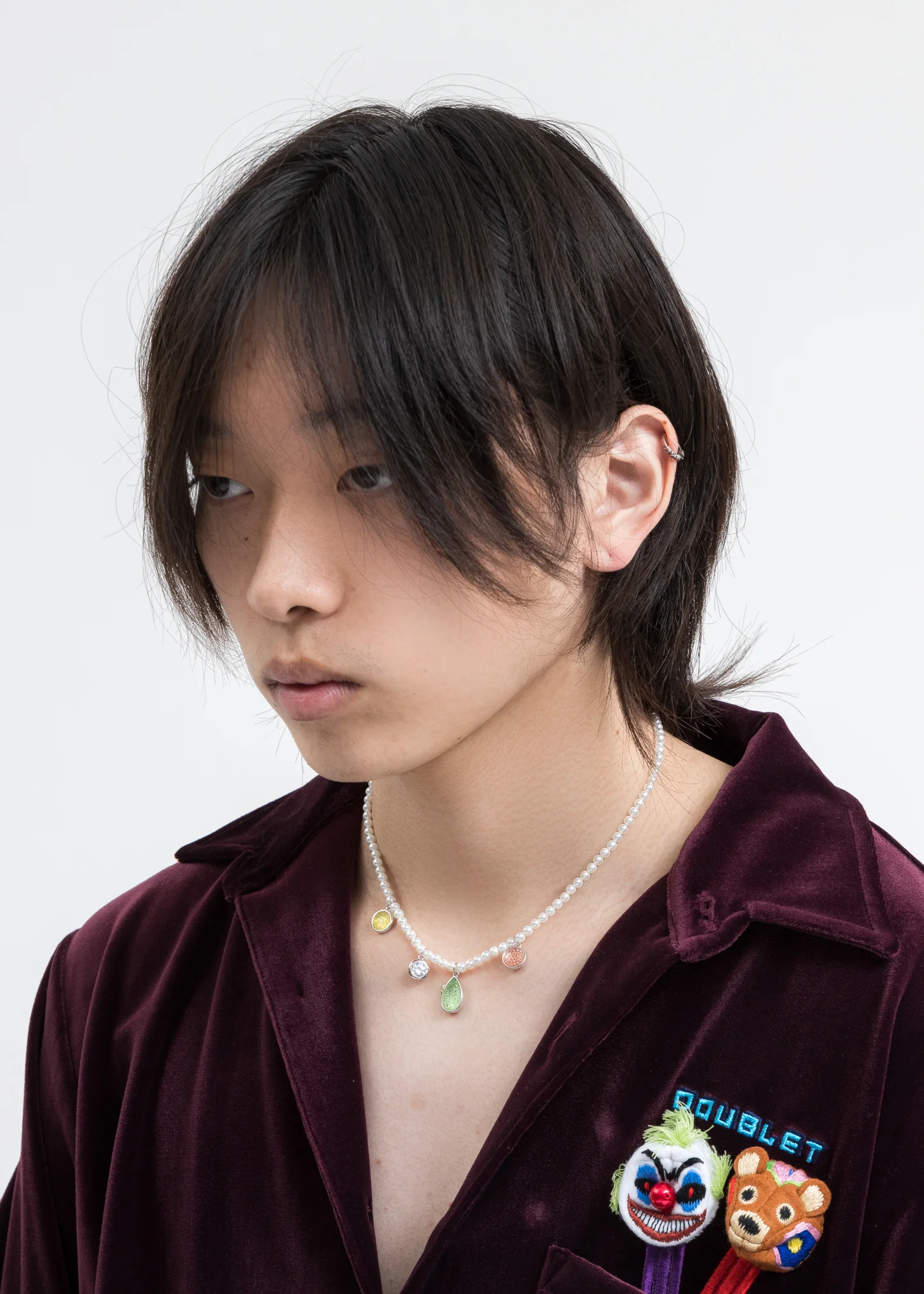 Pearl and Multi Tulip Necklace - Image 6