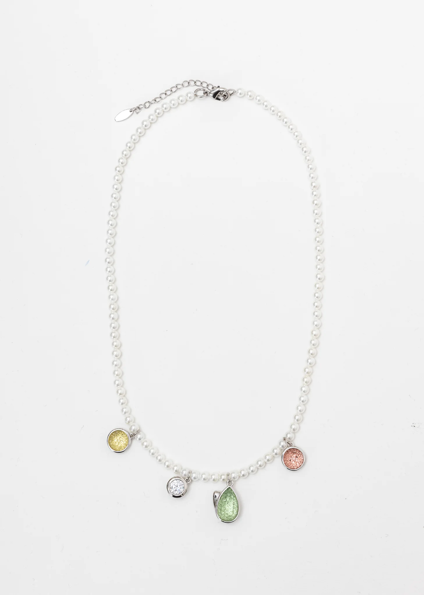 Pearl and Multi Tulip Necklace