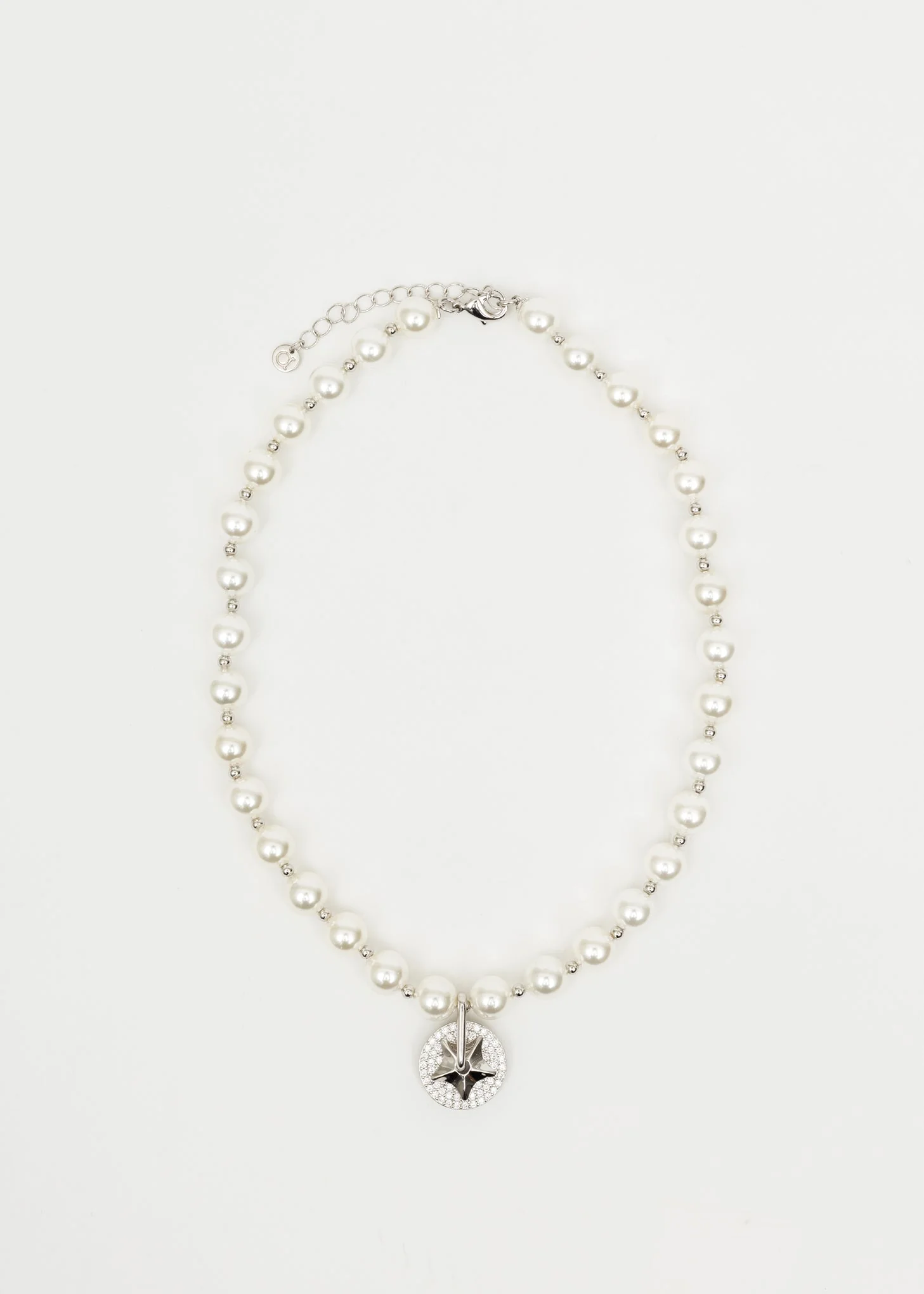 Pearl And Rhinestone Star Necklace