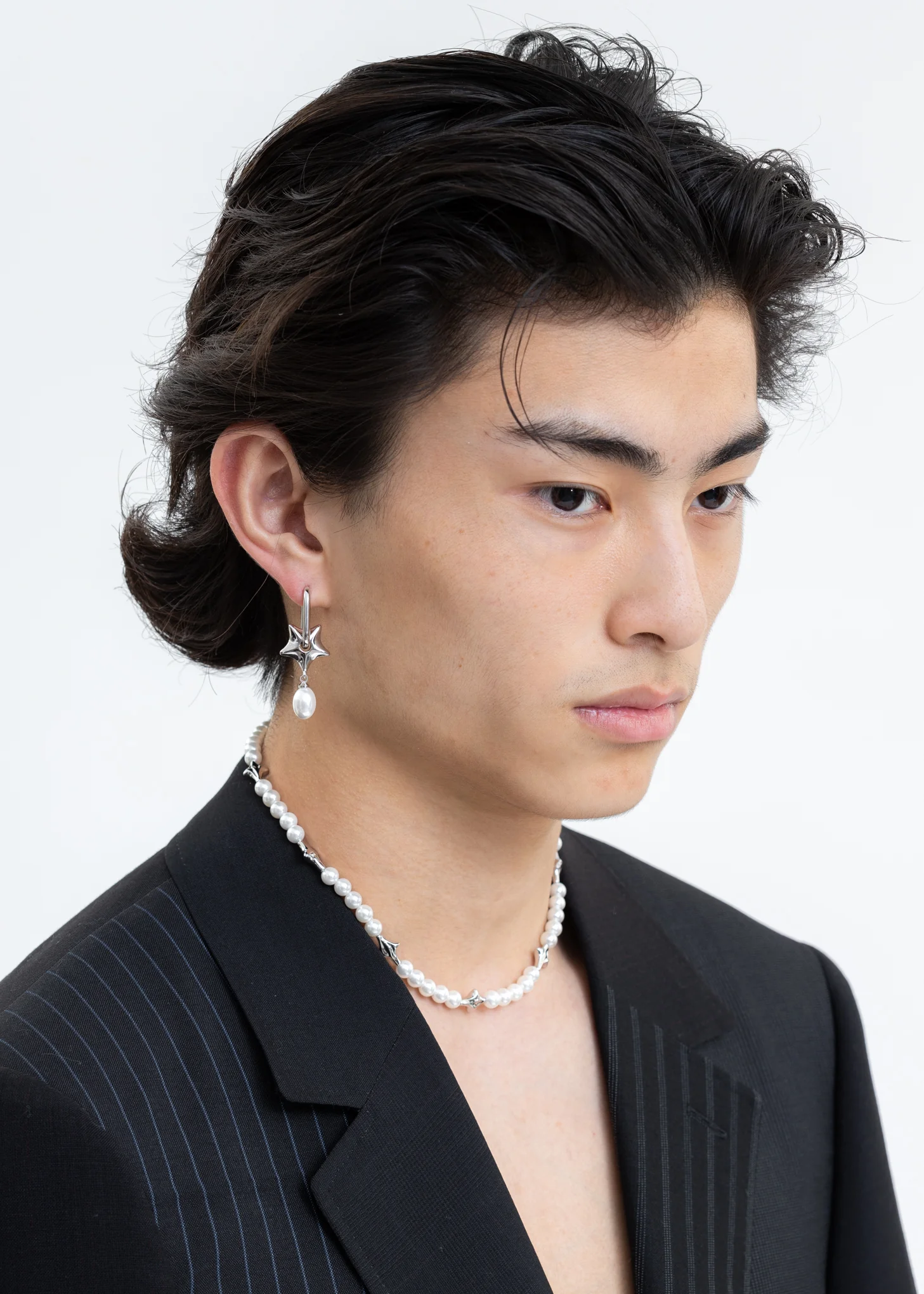 Pearl And Silver Stars Necklace - Image 4